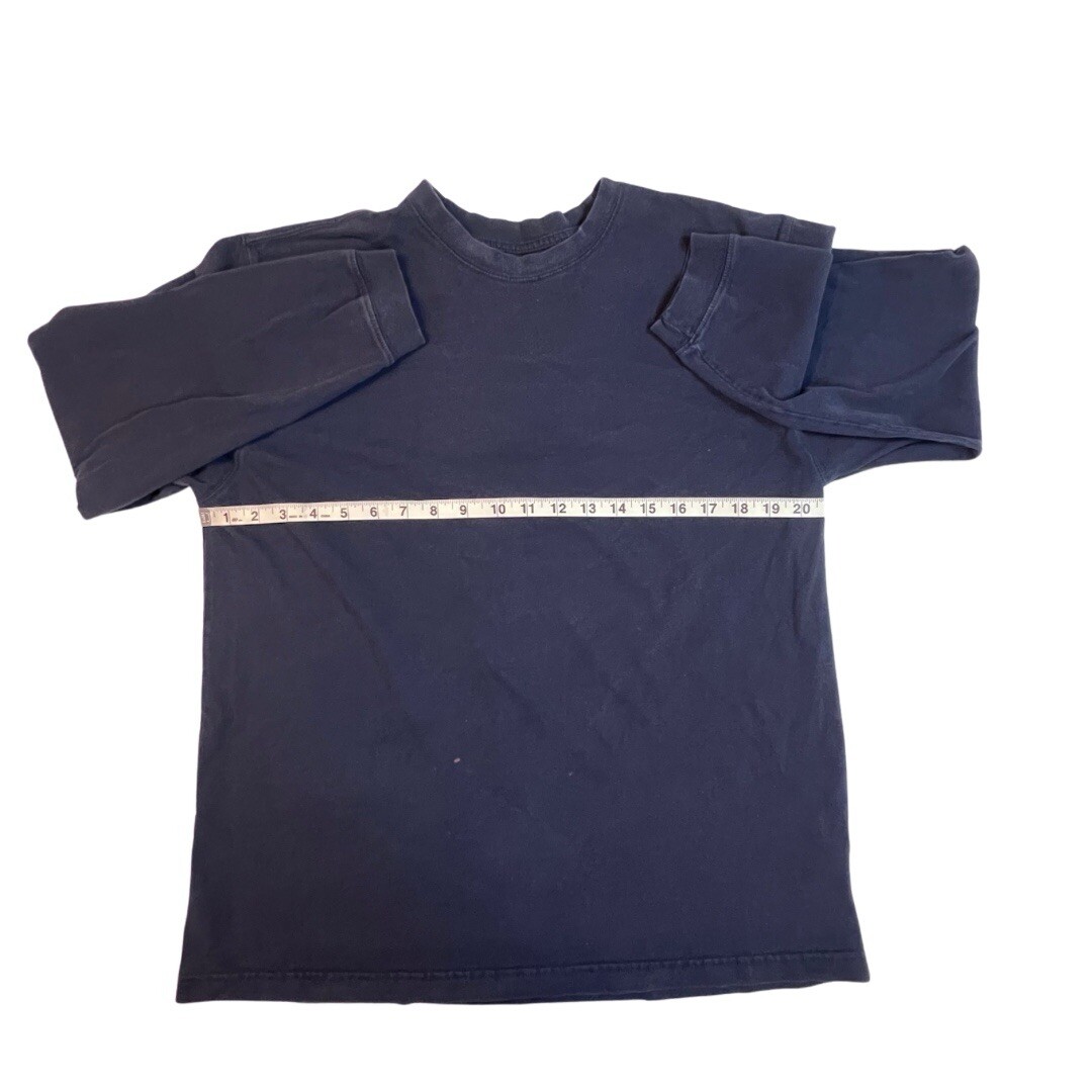T Shirt Mens Large Blue Long Sleeve Crewneck Taint Work Outdoor Uniform Shirt