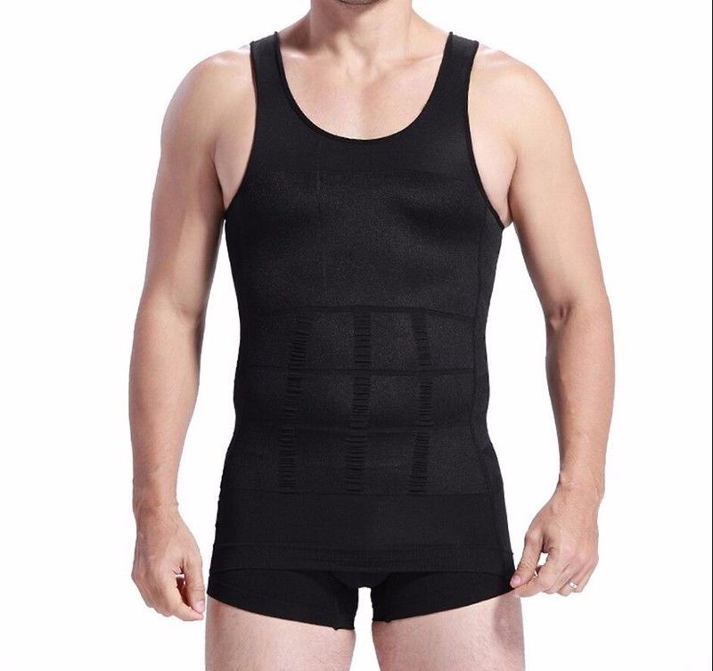 Men Top Slimming Shirt Body Shaper Vest Compression Corsets Undershirt Shapewear