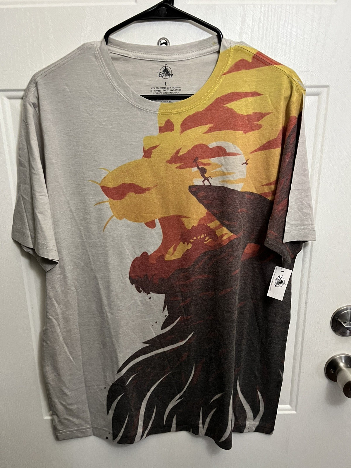 NWT Lion King Disney Parks Rafiki Simba Mufasa Gray Shirt Pride Rock Size Large