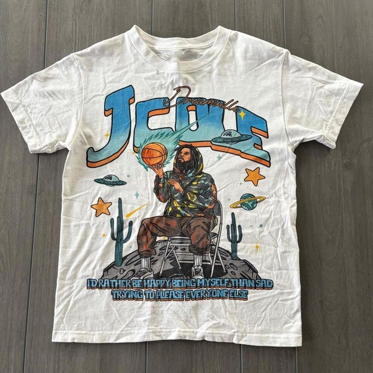 J Cole Dreamville Graphic T Shirt White S-5XL SG238 FREE SHIPPING
