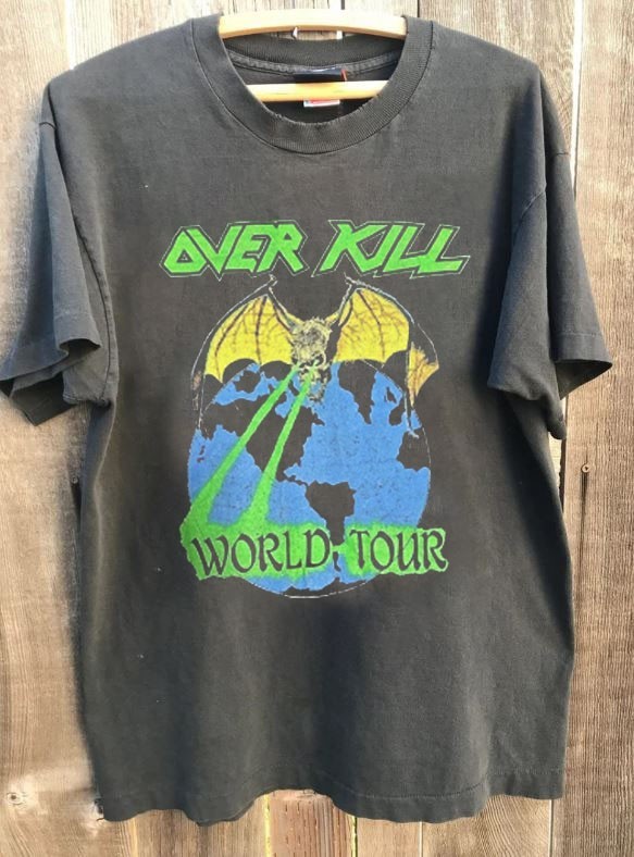 Overkill Tour Band Shirt, Overkill Graphic Charcoal Unisex T shirt S-5XL KH18726
