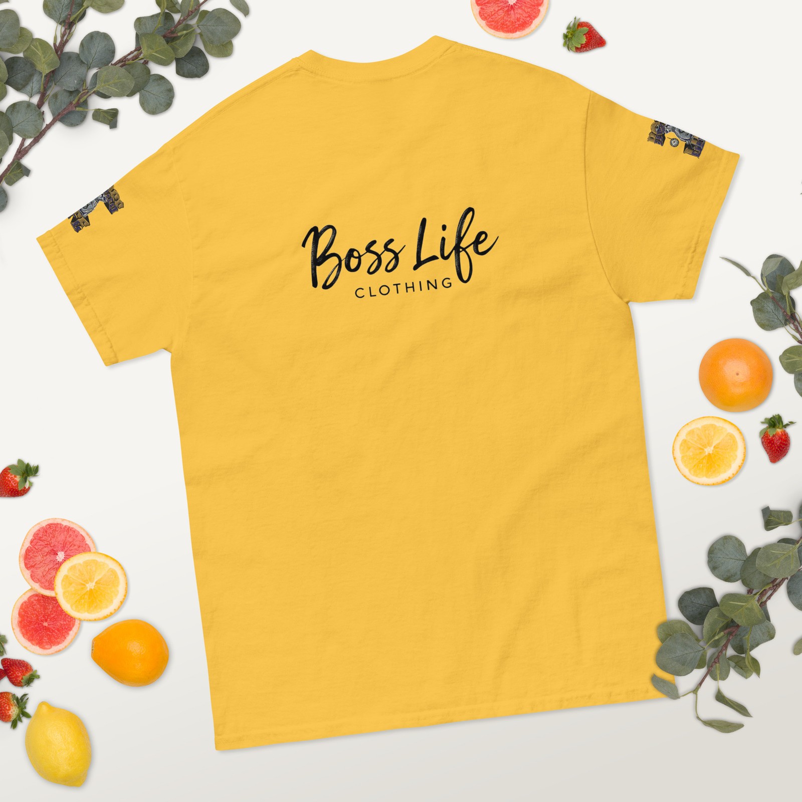 Boss Life african money back signature embroisery sleeve Unisex classic tee
