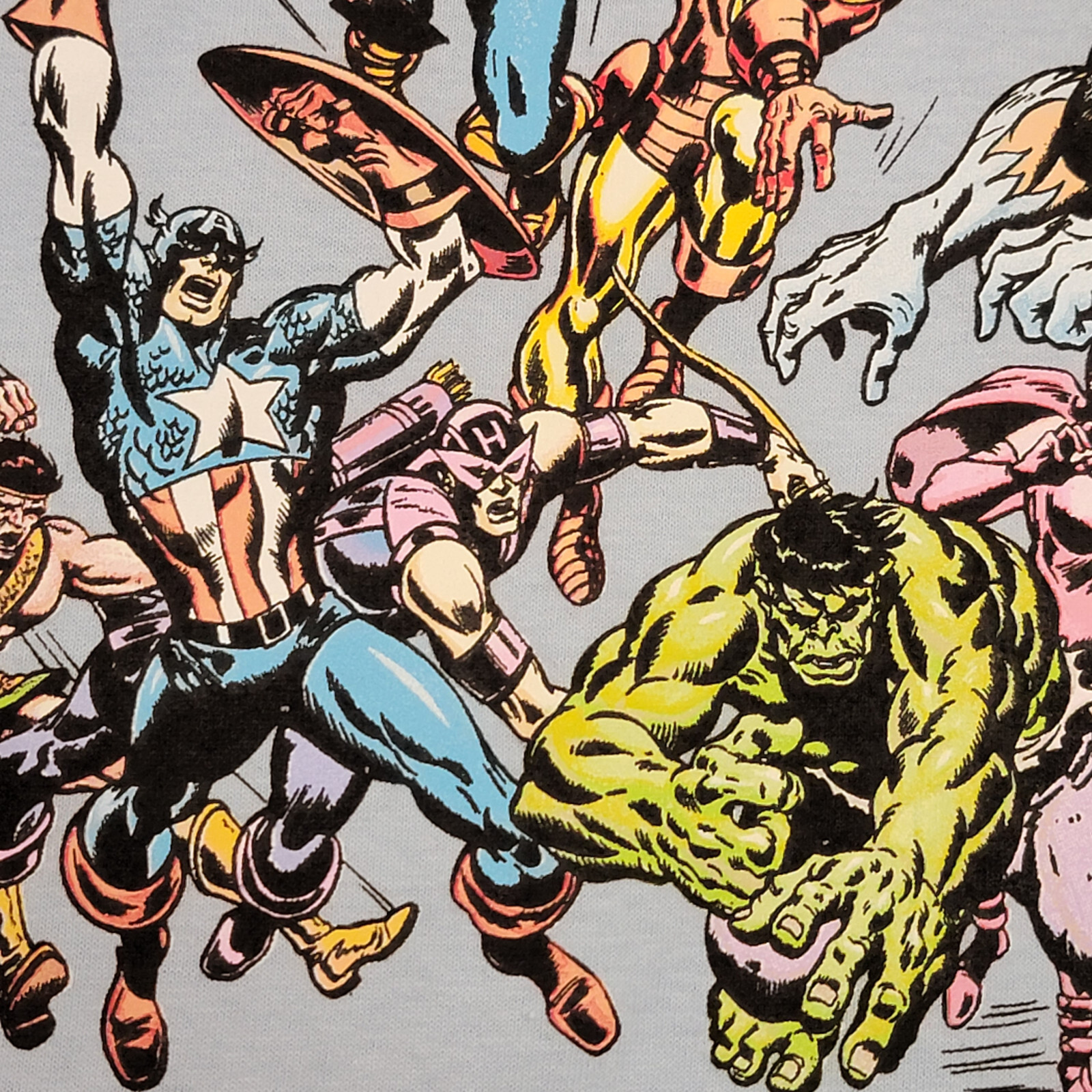 MARVEL Comics Mens 2XL XXL Blue Golden Age Aventures Hulk Thor Cpt America NWT