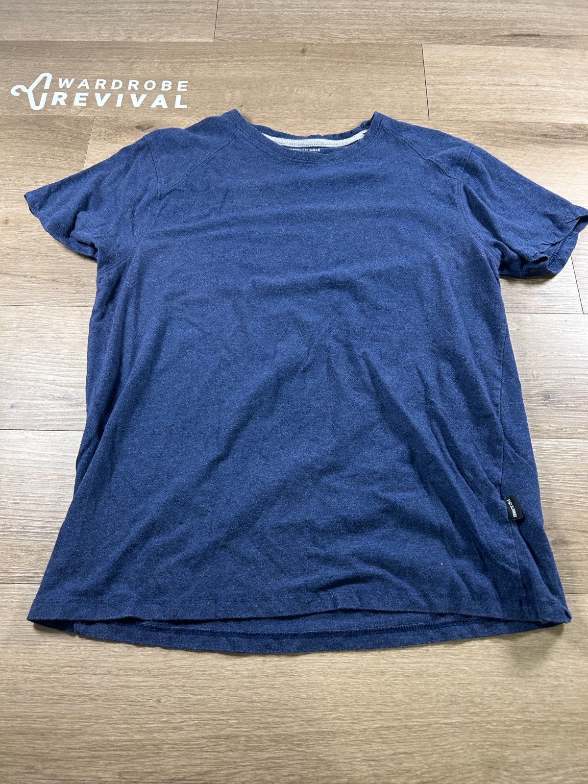 Kenneth Cole Active Tech Crew Neck Short Sleeve T-Shirt Captain Blue Sz M