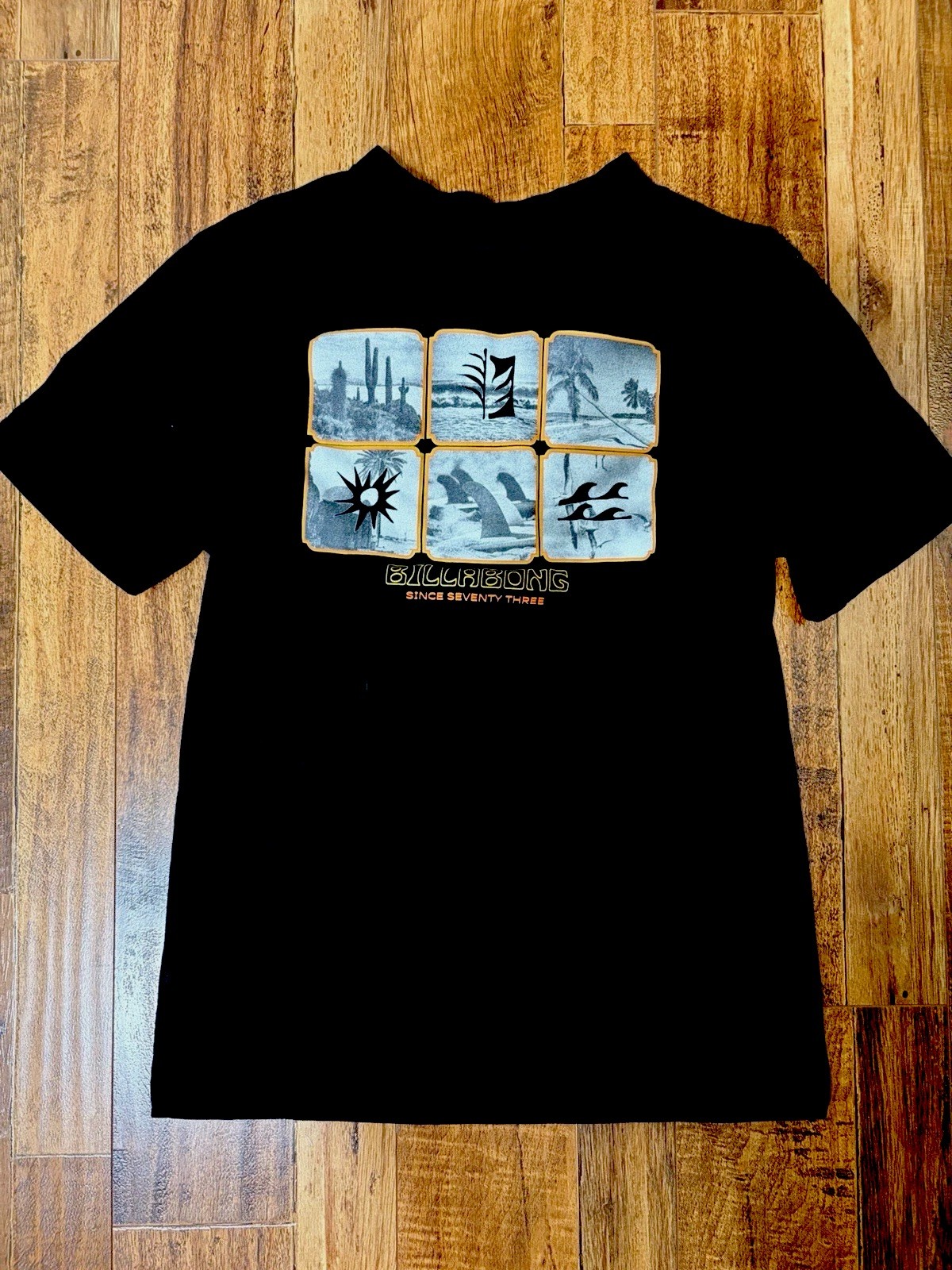 Billabong Black Logo Graphic Print Crew Neck Short Sleeve T-Shirt Men’s M