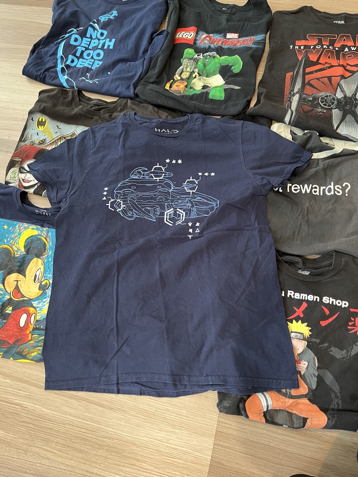 Lot Of 12 Amine Video Game Disney T Shirts Multi Size And Color Mickey Star Wars