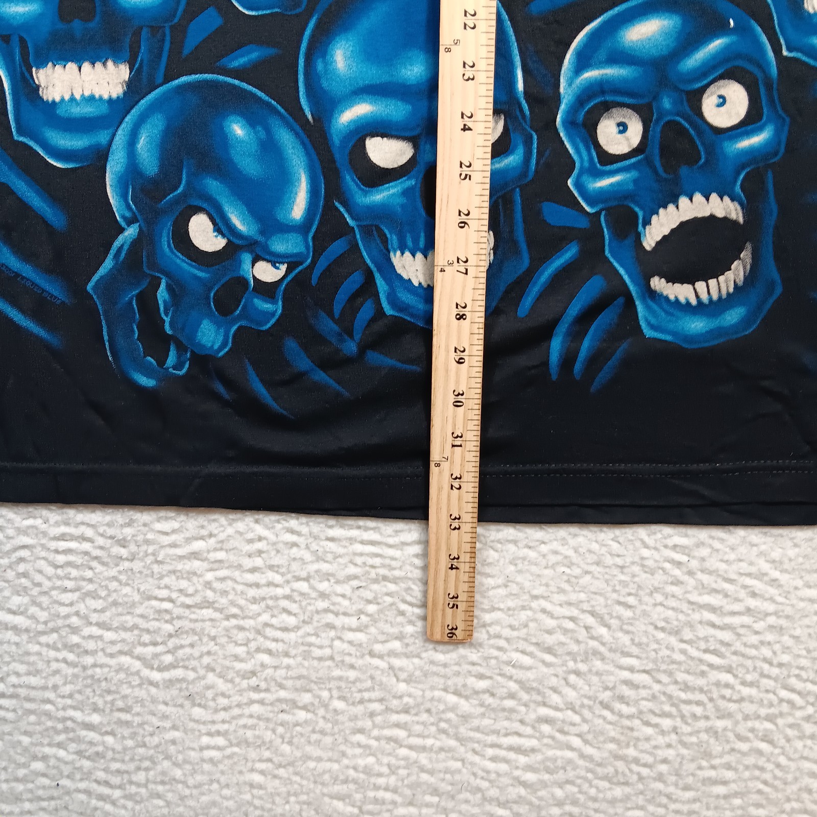Vintage Liquid Blue Shirt Mens 3XL Black Blue Skull Pile Juicy J AOP Y2K 2001