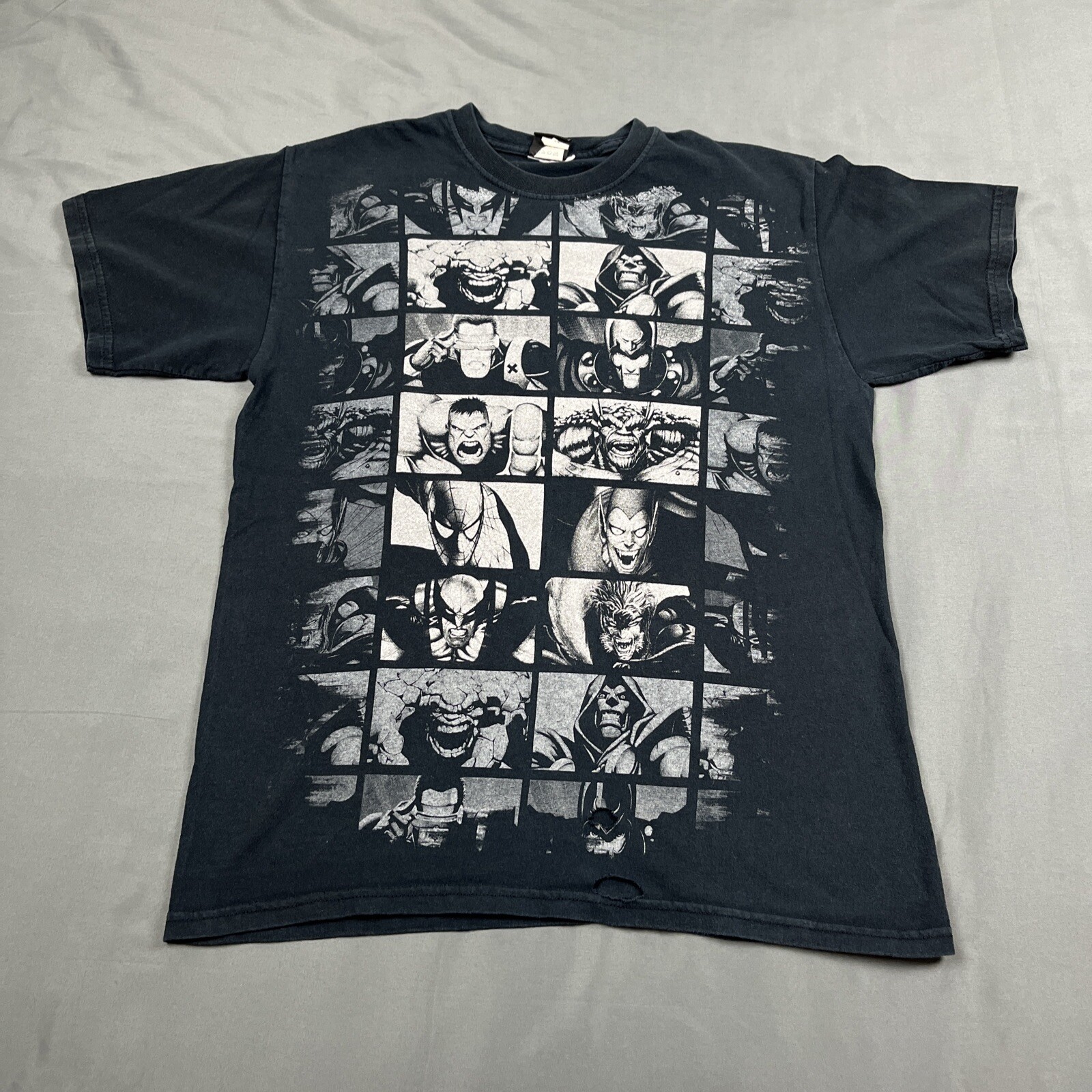 Vintage Marvel Mad Engine Panel Graphic Tee Medium Black Read Desc
