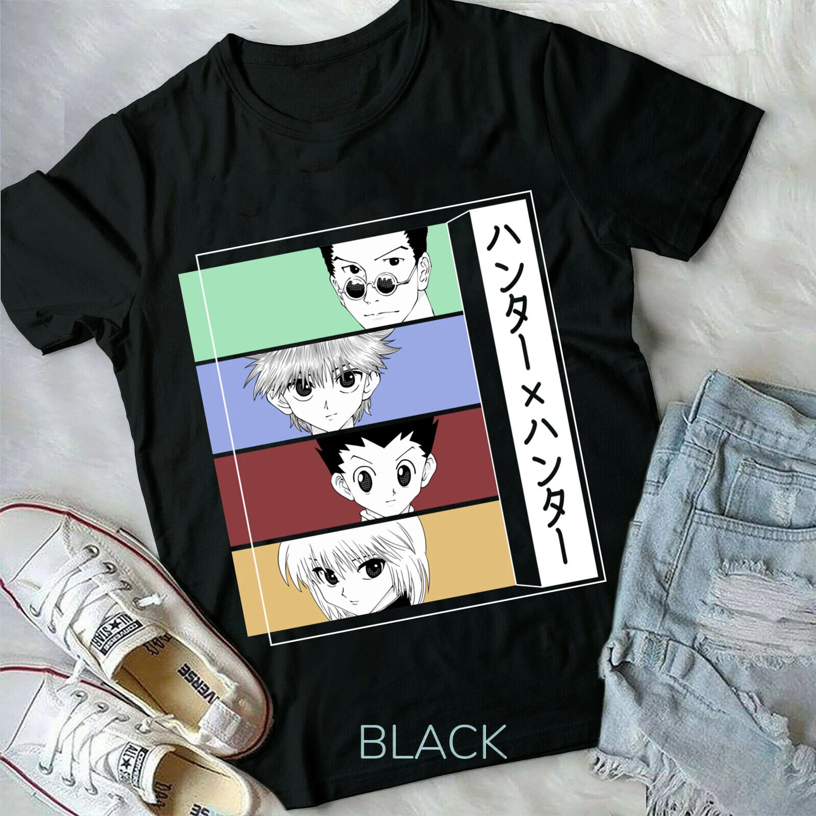 Hunter Hunter Gon Killua Shirt Anime Manga,new Unisex T-Shirt Black