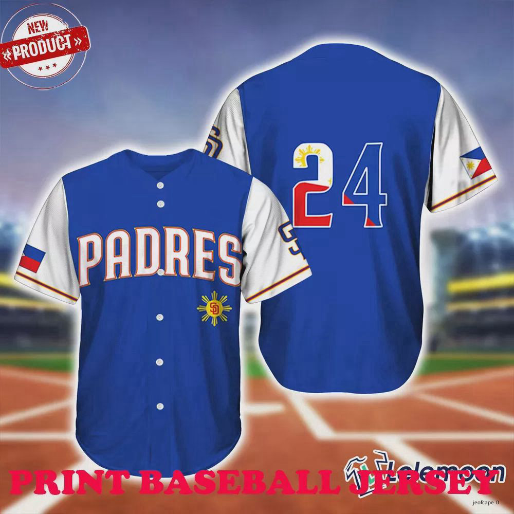 Personalized- Padres Filipino Heritage Celebration Giveaway 2024 SHIRT Fullsize