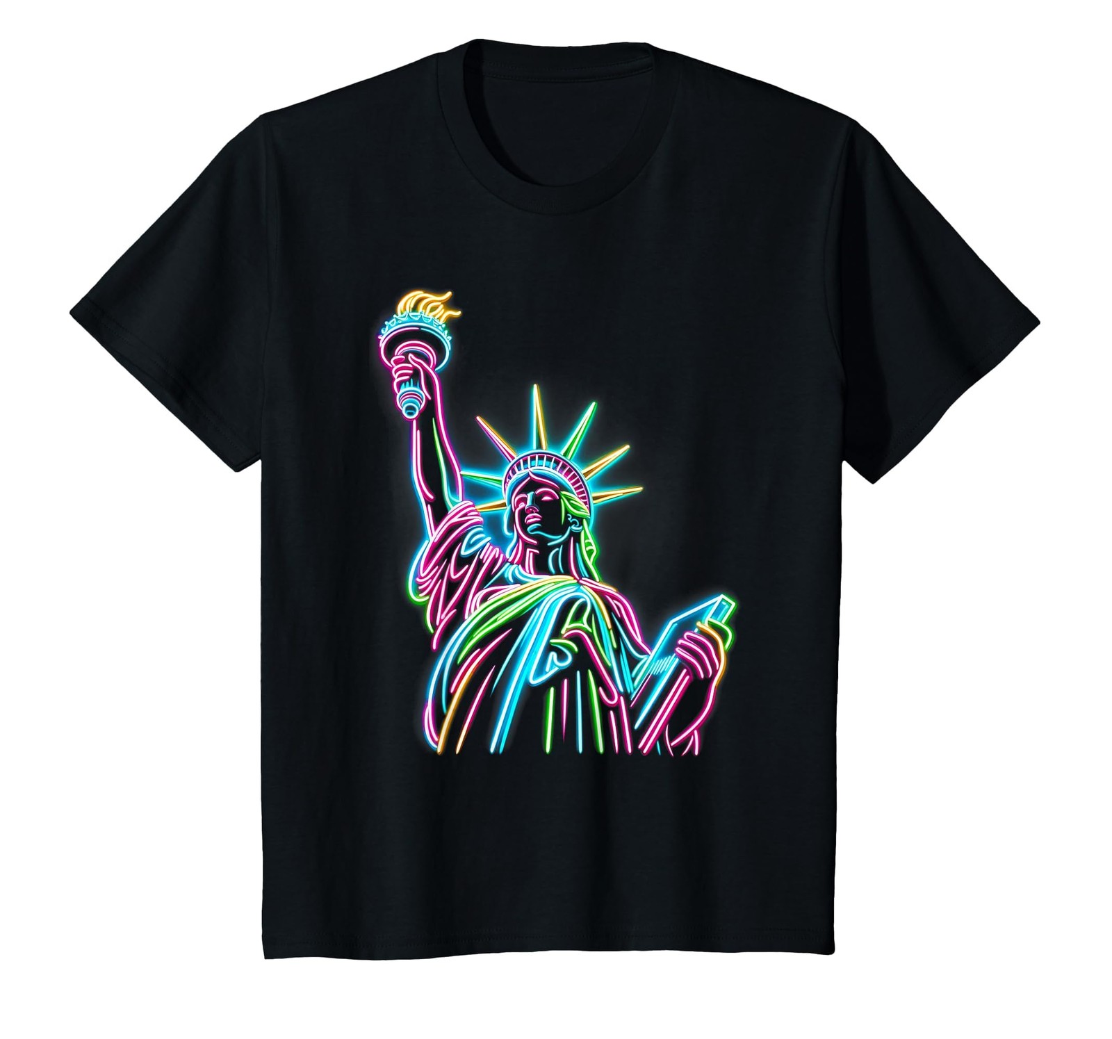 Statue of Liberty Graphic T-Shirt Colorful NYC Streetwear Tee
