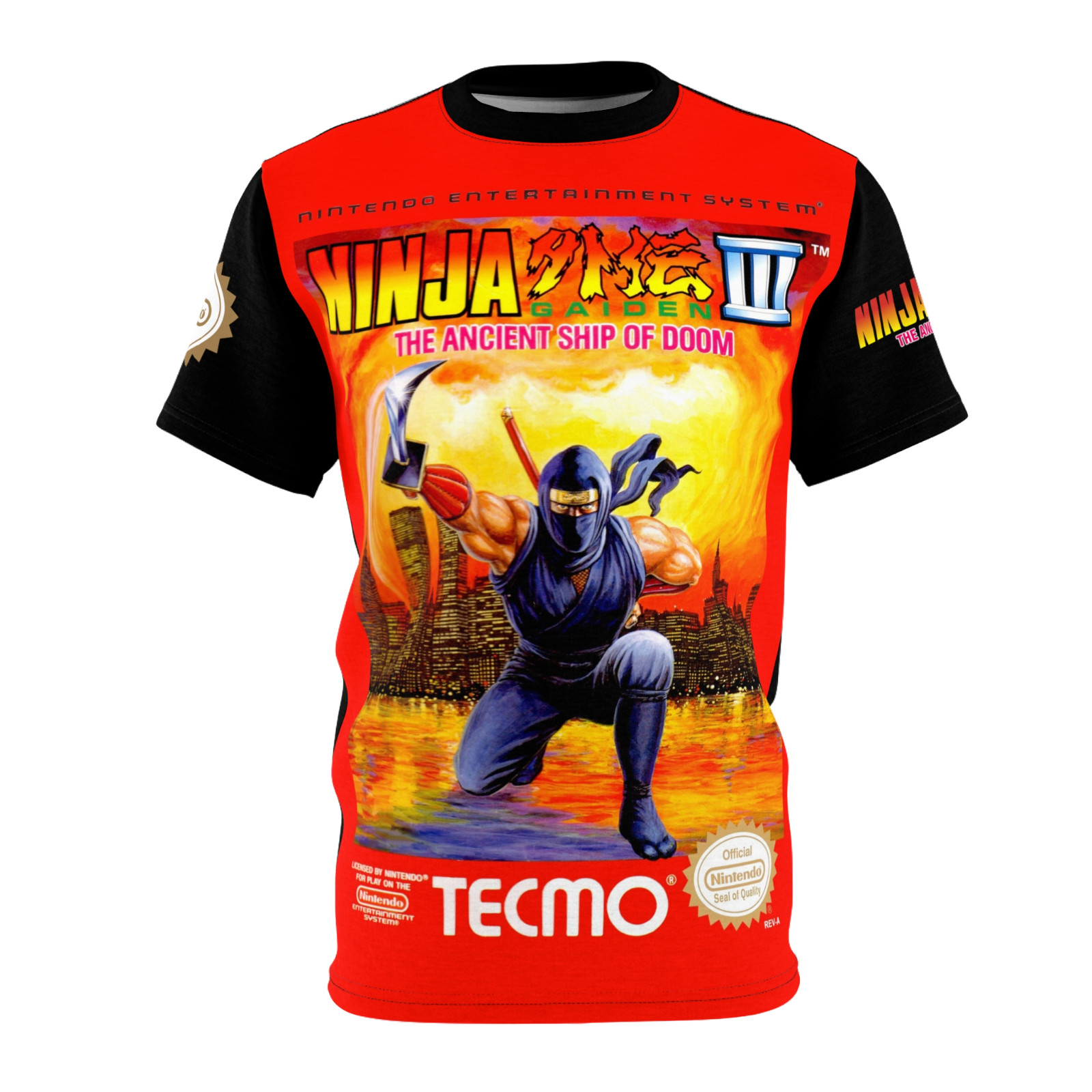 Ninja Gaiden III 1991 NES Retro Video Game Nintendo Box Cover Game T-Shirt