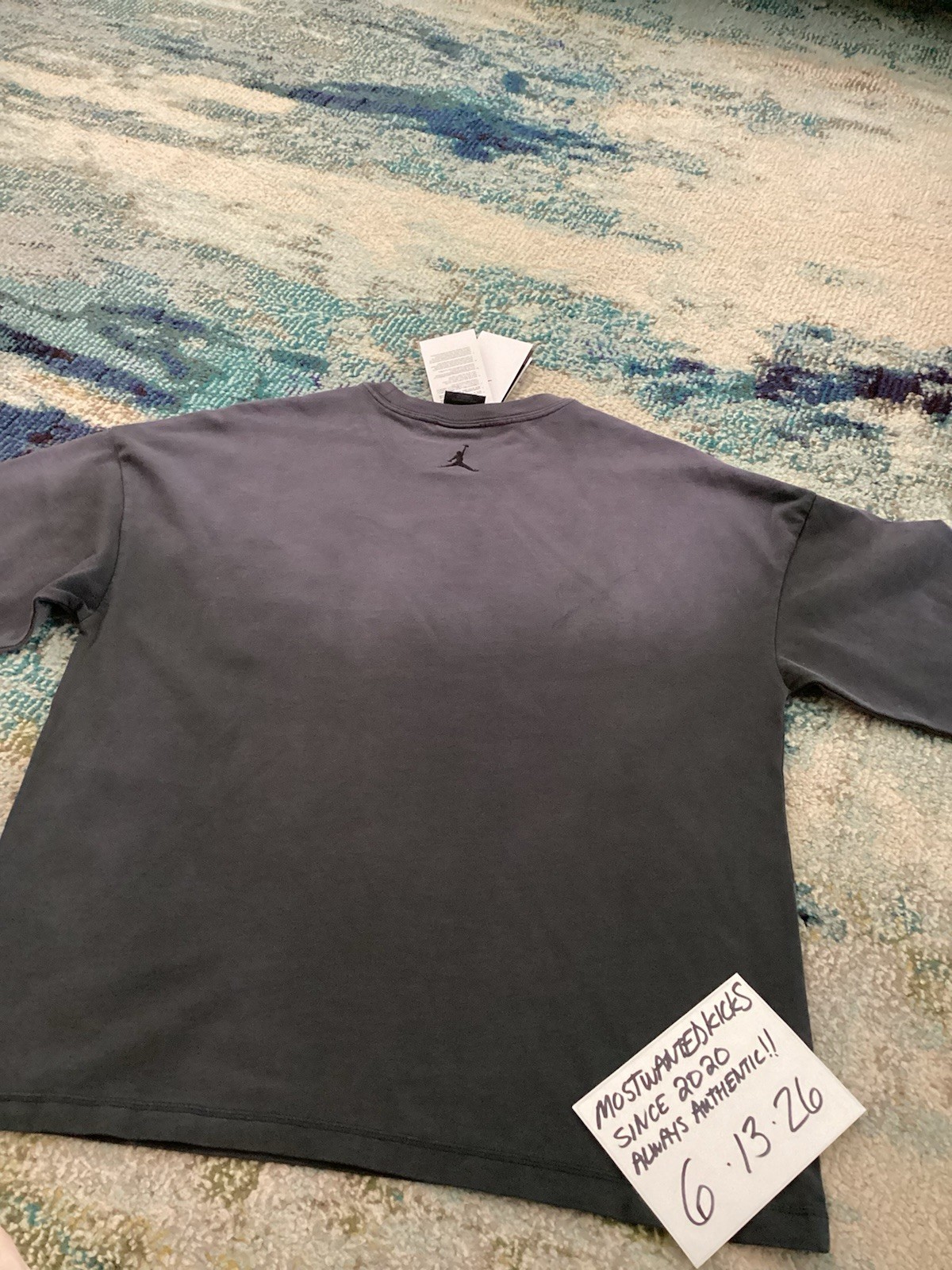 NWT Nike Air Jordan Shooting Graphic Anthracite Loose Fit T-Shirt Men’s Sz S