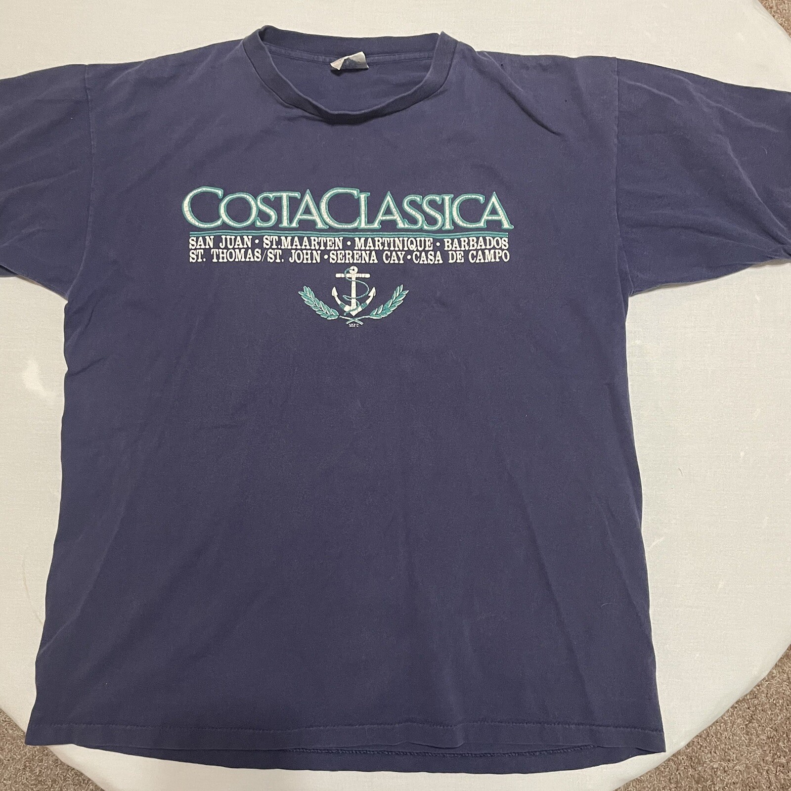 🔥Vintage Costa Classica Cruise Distressed Single Stitch Shirt Size Xtra-Large