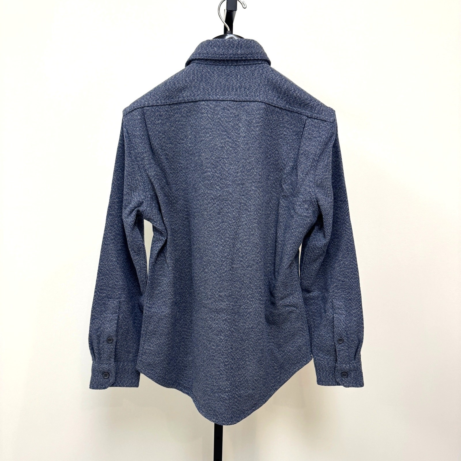 Taylor Stitch Utility Indigo Ash Wool Canvas Button Up Shirt 46 NEW Flannel LS