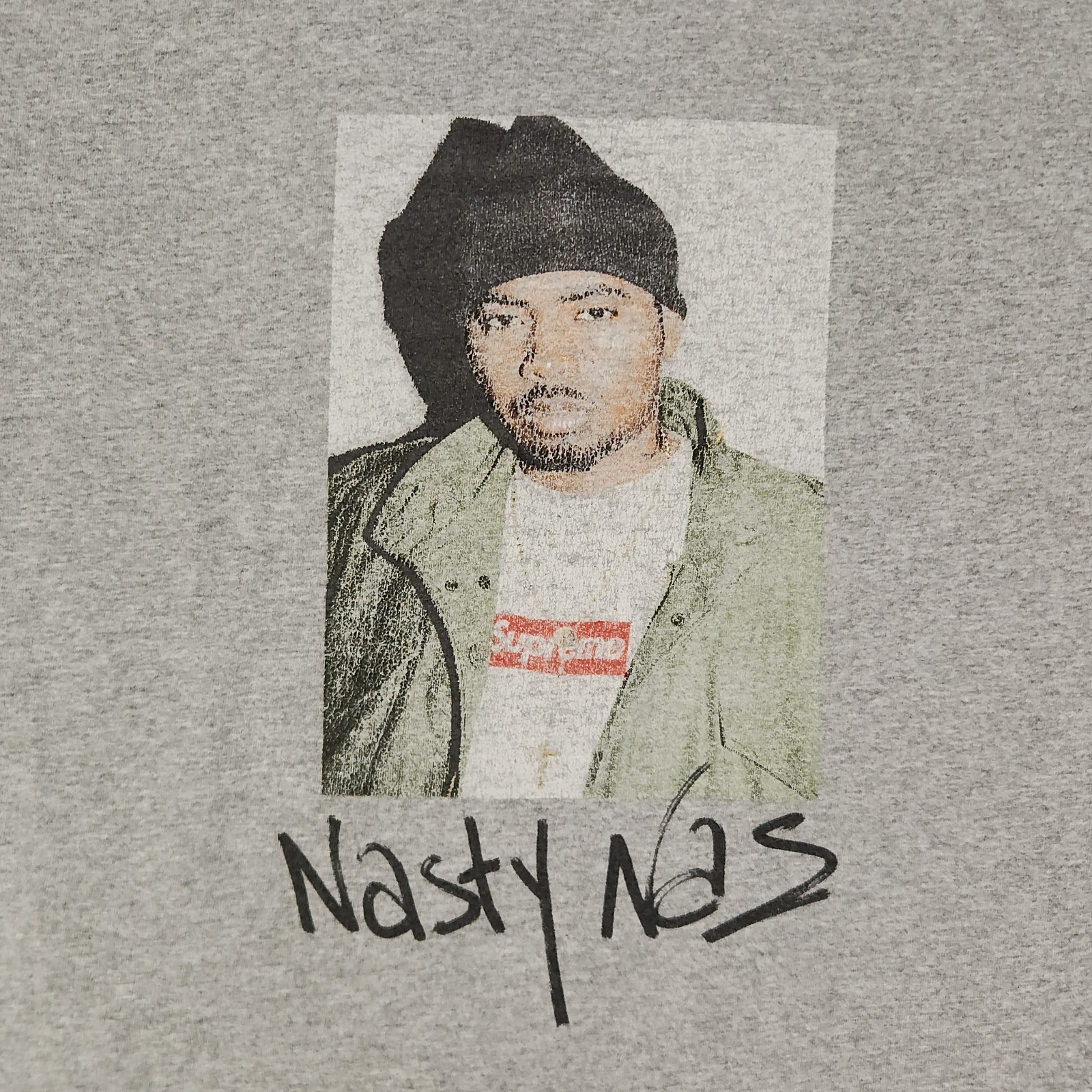 Supreme Nast Naz Shirt Mens Size Large Gray Streetwear Fashion