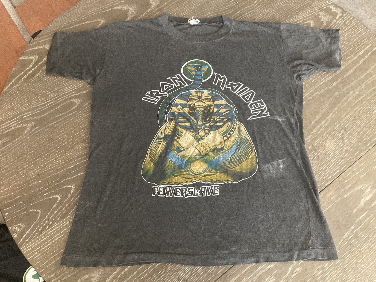 Vintage Iron Maiden Powerslave T Shirt MEGA RARE See Description For Sizing