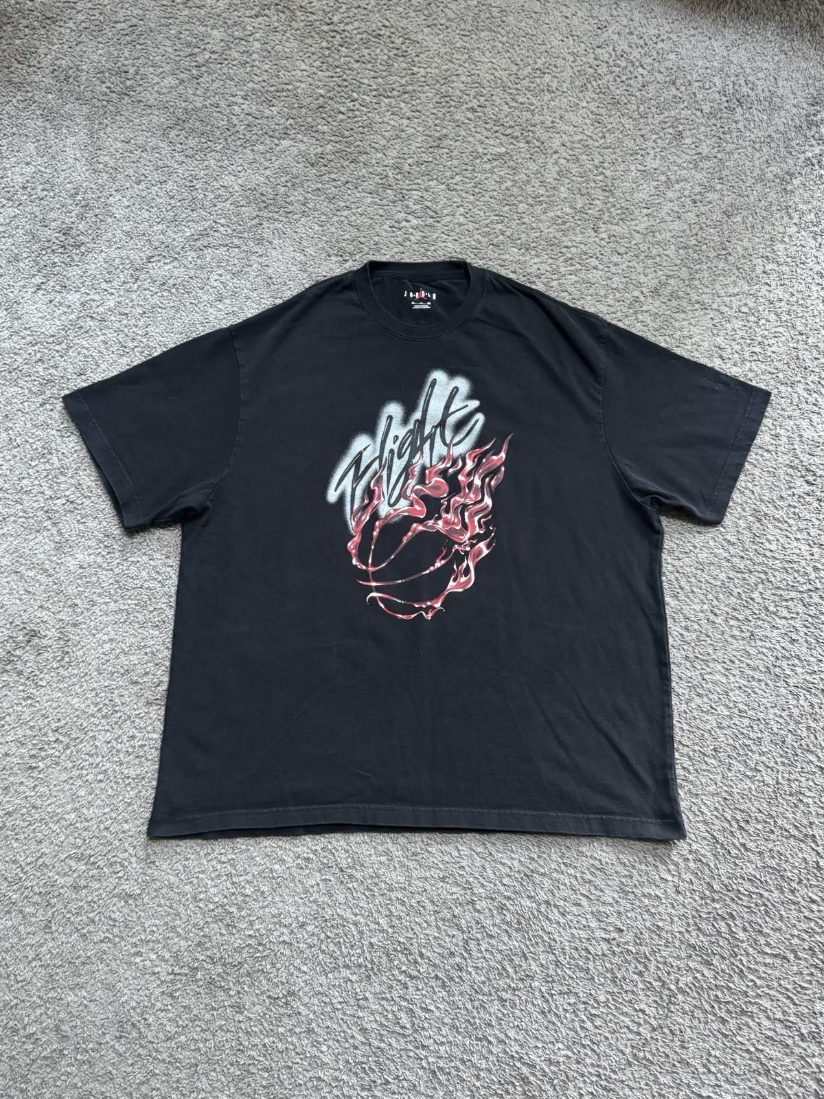 Air Jordan Flight Graphic Travis Scott Cactus Jack Beaded T-Shirt Size XXL