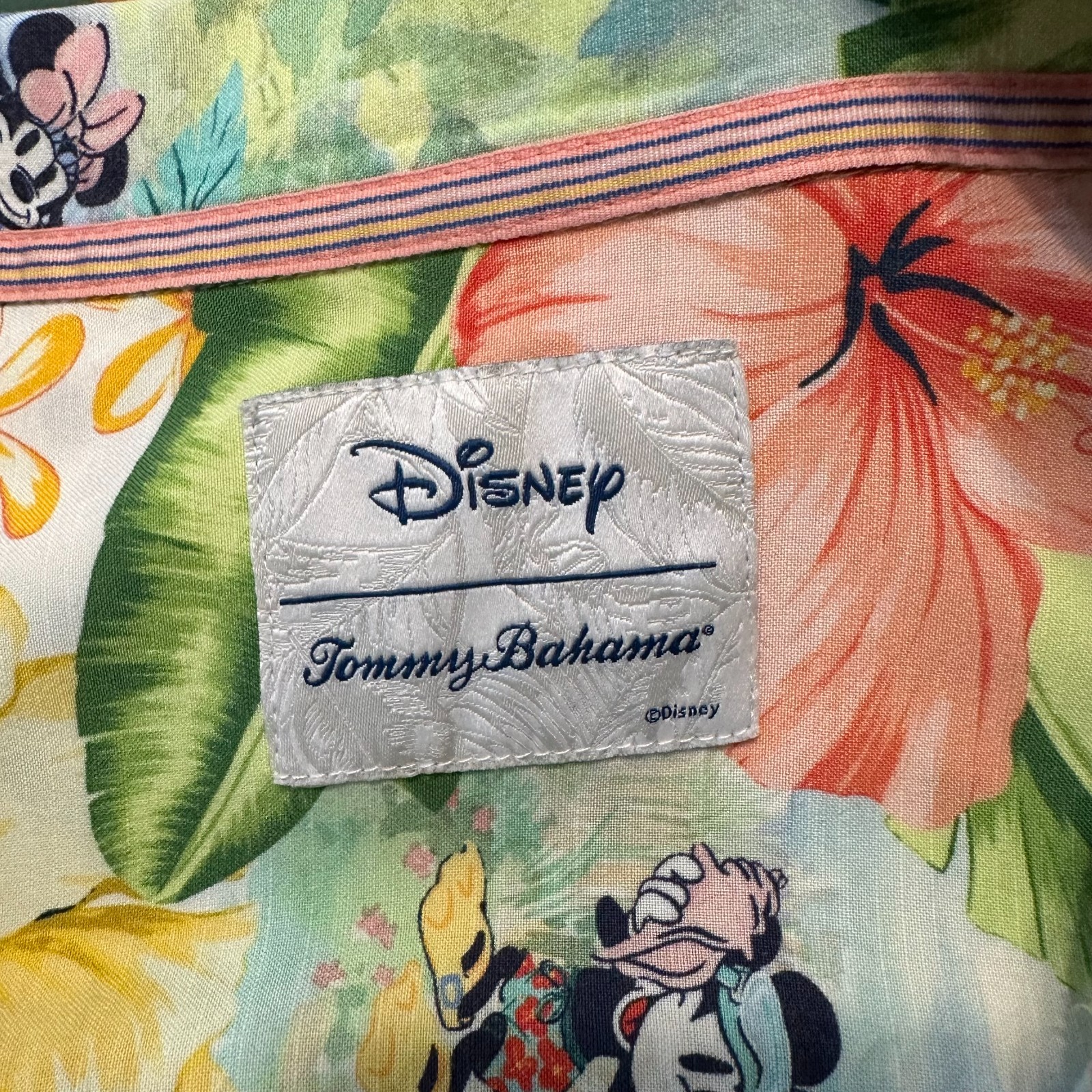 Disney X Tommy Bahama Poolside Party Camp Shirt Men’s 3XLT Beach Floral Coconut