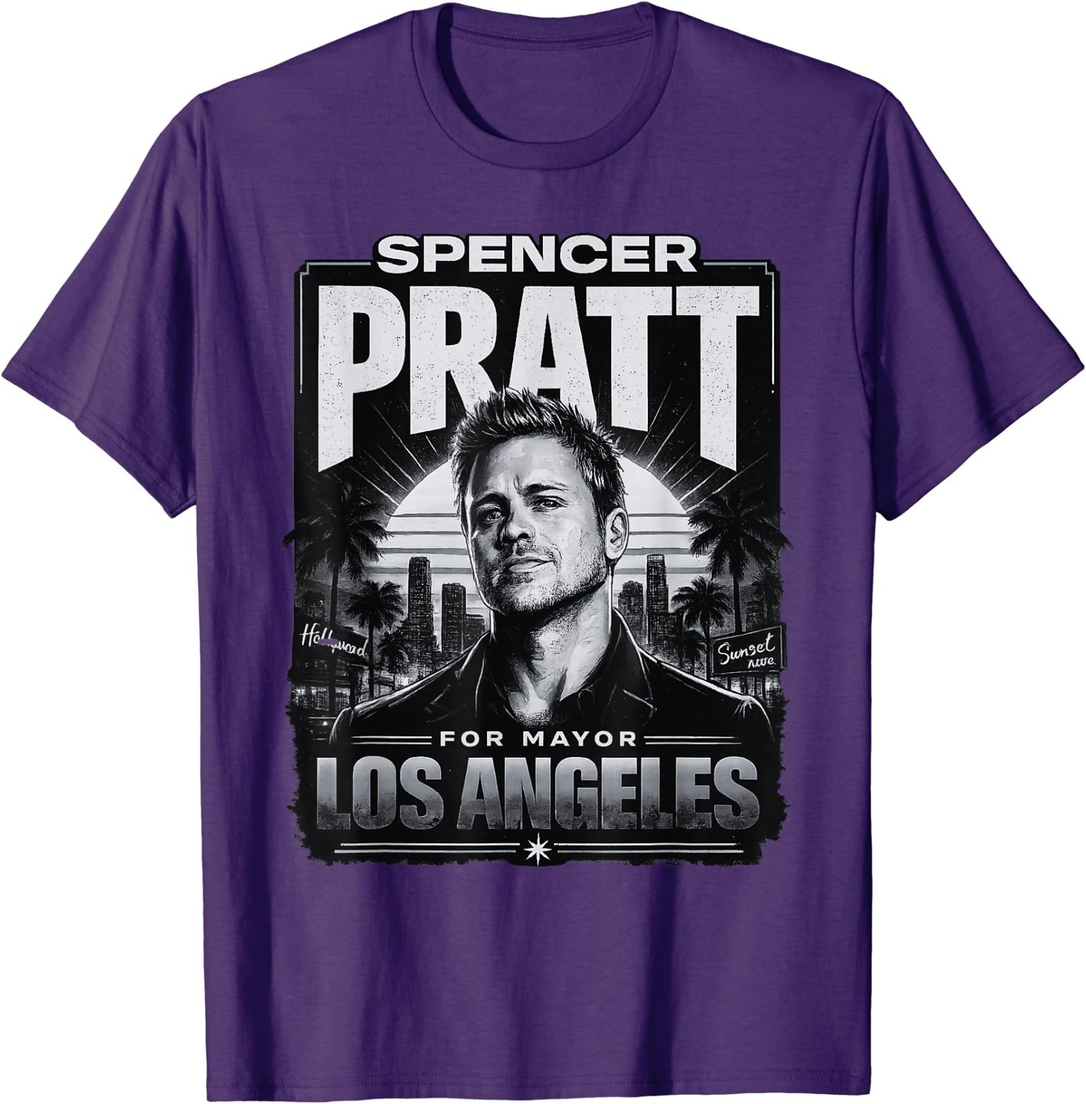 Spencer Pratt for LA Mayor California Humor Design T-Shirt T-Shirt