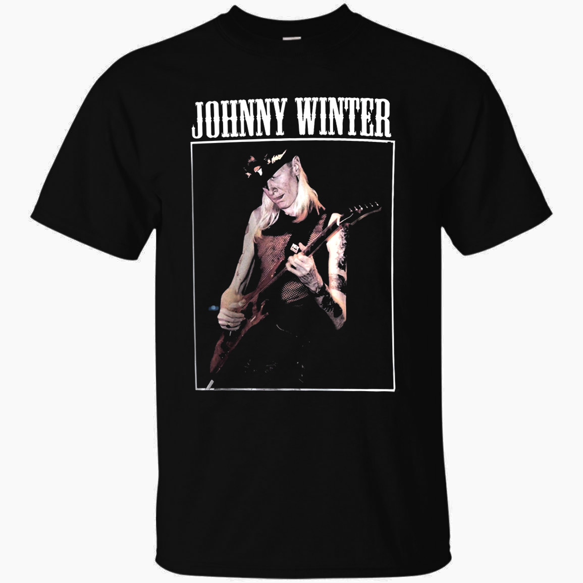 Johnny Winter Step Back Album Unchain My Heartt Cotton Men T-Shirt