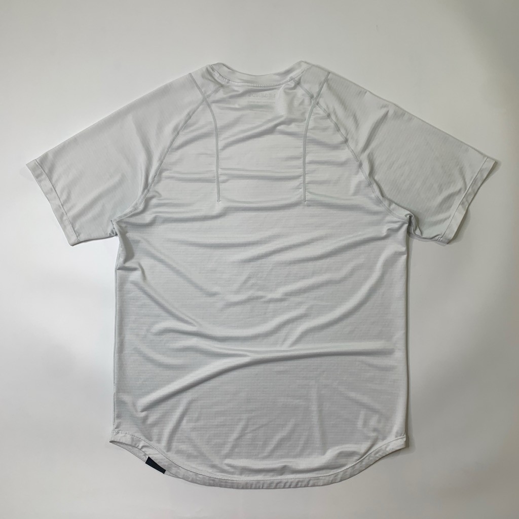 Legends Shirt Mens L Large Silver Enzo Crew Lightweight Curved Hem Gym Training