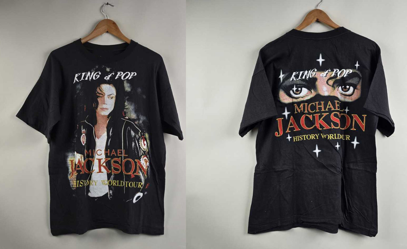 Vintage 90s Michael Jackson HIStory World Tour T-Shirt Rare Band Tee S-5XL