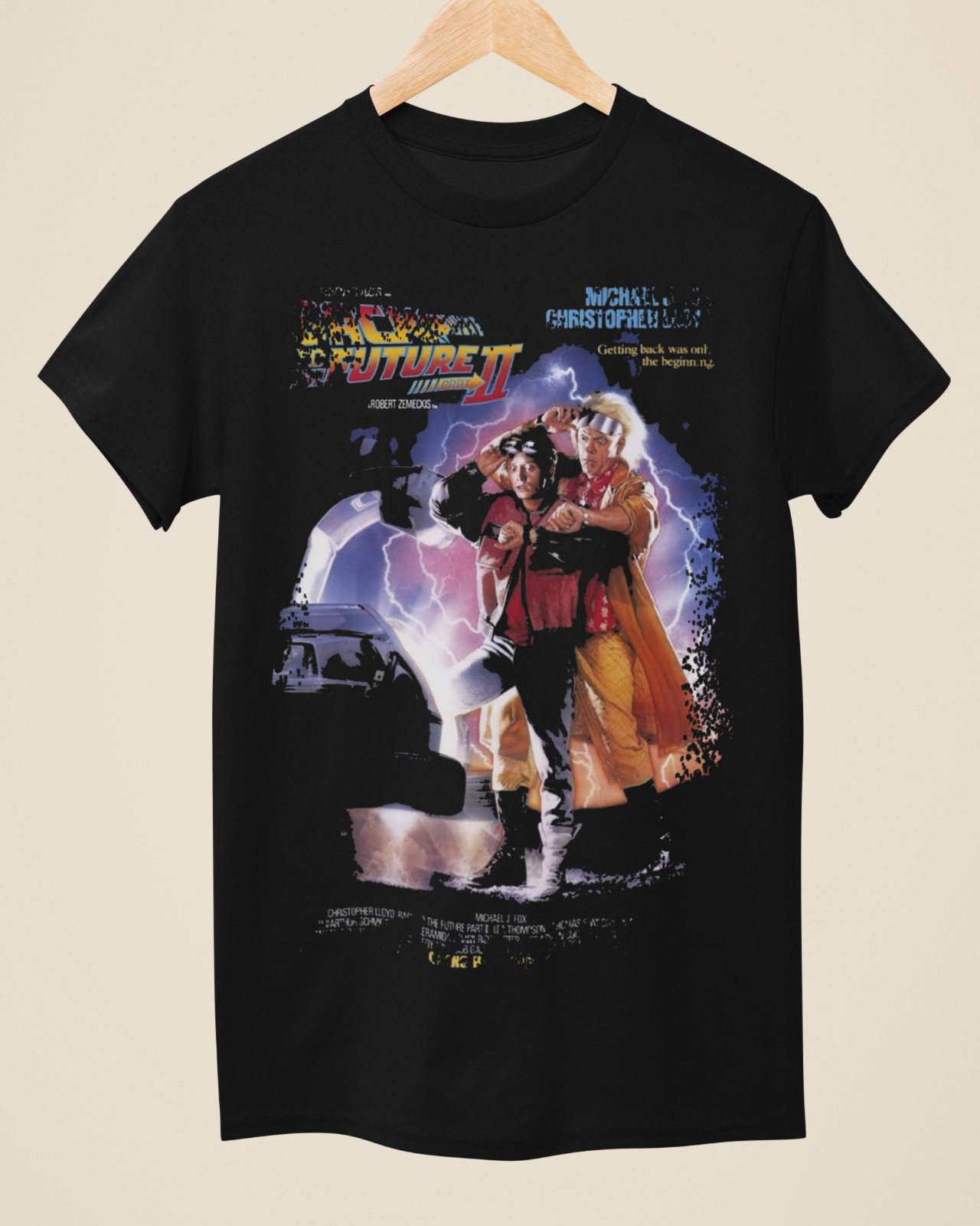 Back to the Future Collection – Movie Poster inspired Unisex Black T-Shirts