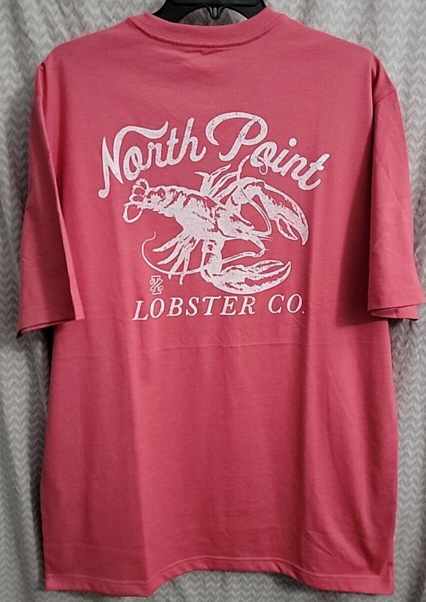 IZOD Saltwater North Point Lobster Men’s Size LT T-shirt Heather Red Casual