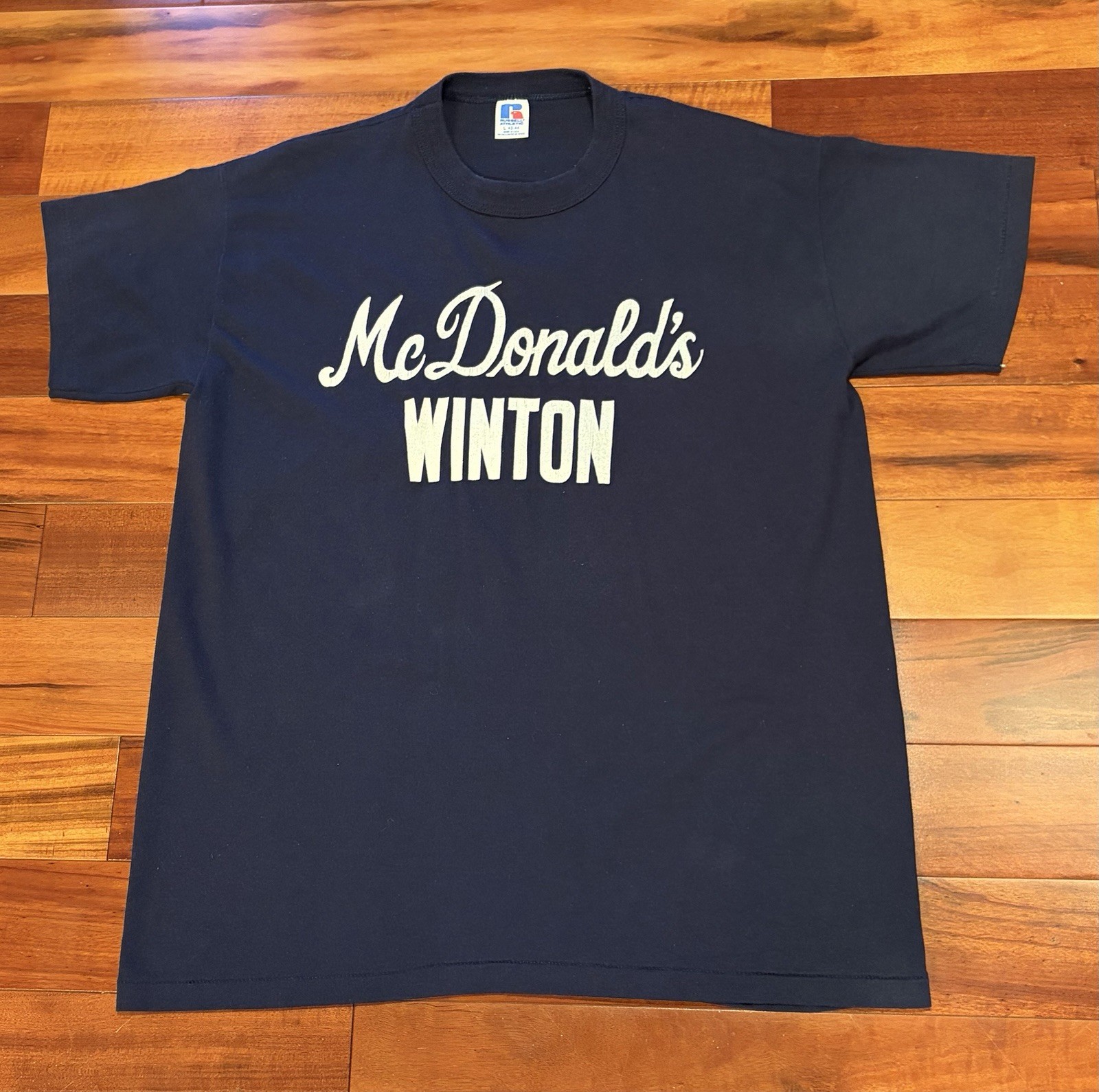 Vintage 90’s Russell Athletic Single Stitched McDonald’s Winton Shirt Size Large
