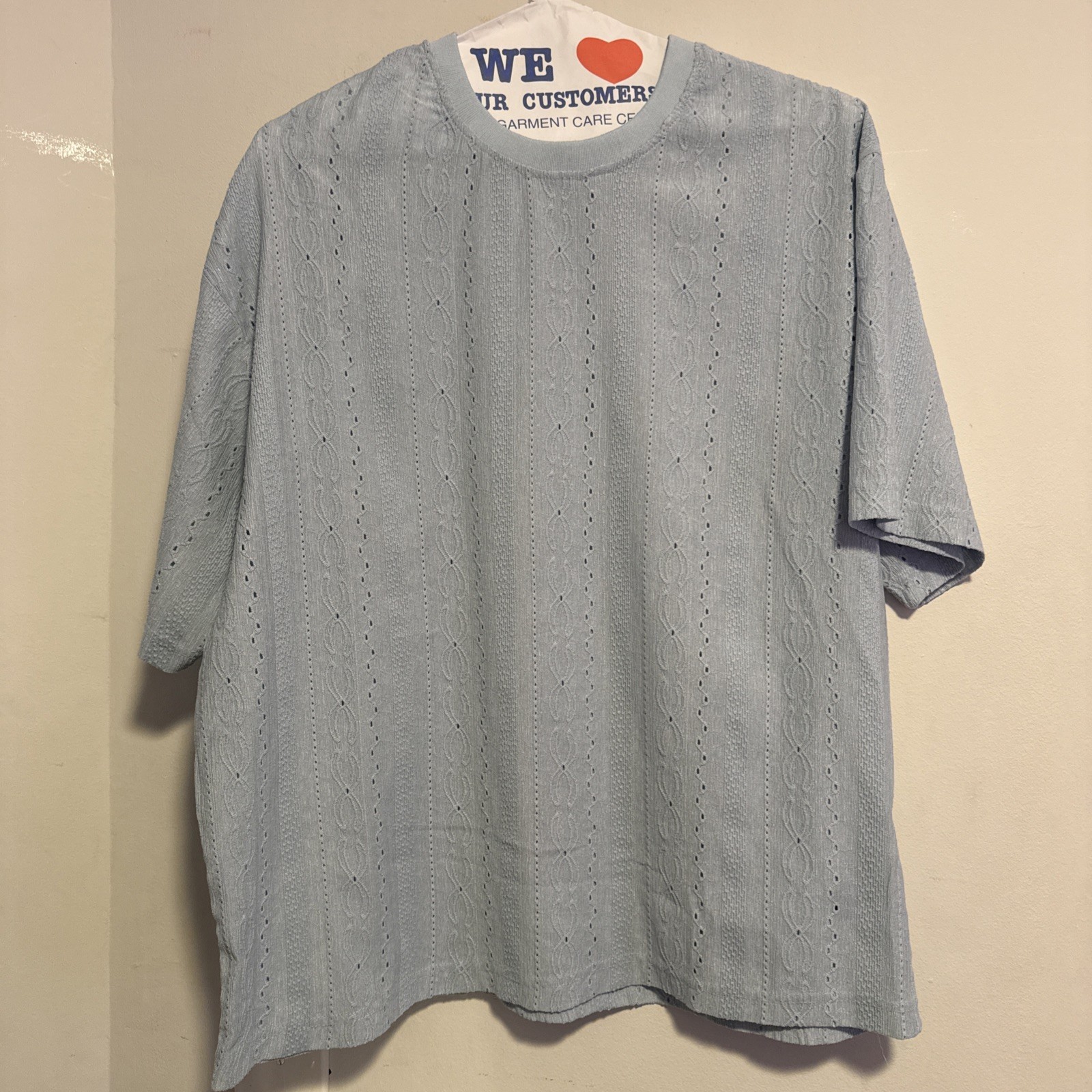Dry Social Club Shirt Drop Sleeves Boxy Fit Bleu Shirt