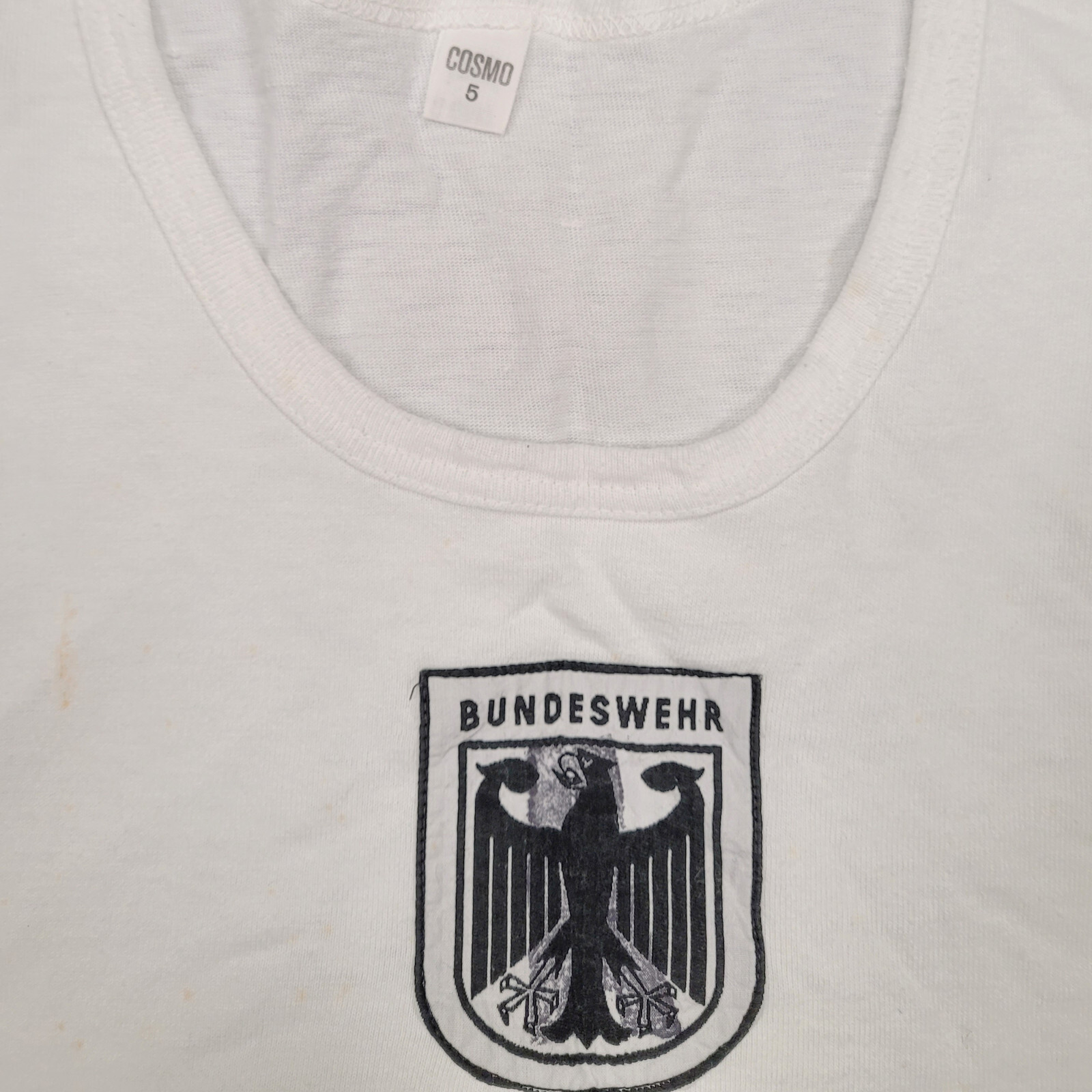 Army Vest Original German Bundeswehr Singlet Dyed Vintage Surplus Tank Top White