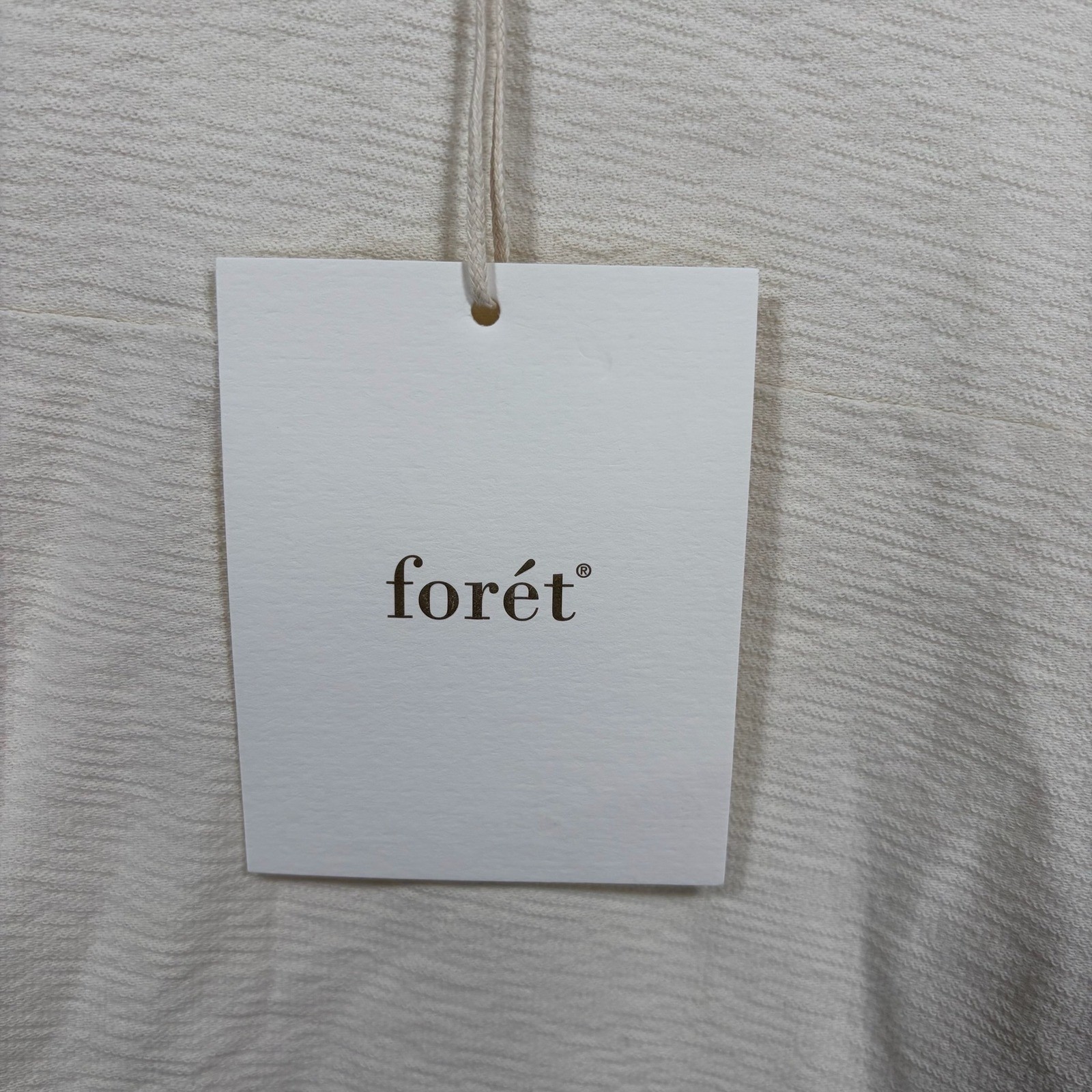 Foret Blaze Long Sleeve Shirt Men Medium Cloud White Blue Stripe Textured Tee