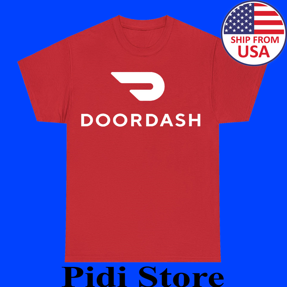 Doordash Food Delivery Driver Men’s Red T-Shirt Size S to 3XL