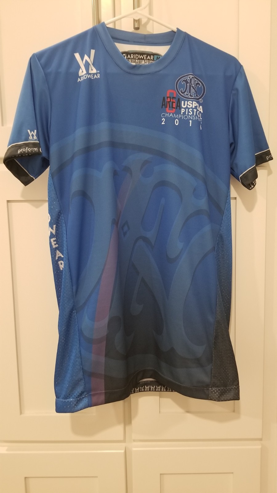 2016 USPSA Shirt Pistol Championships Area 6 Size Med Blue Breathable Quick Dry