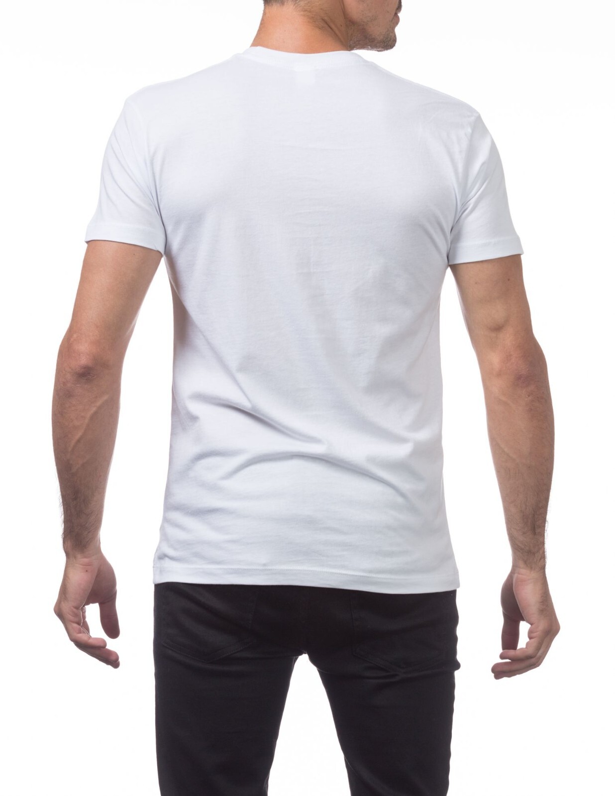 PRO CLUB MENS LIGHTWEIGHT T SHIRTS 5 X-Large BLK WHITE