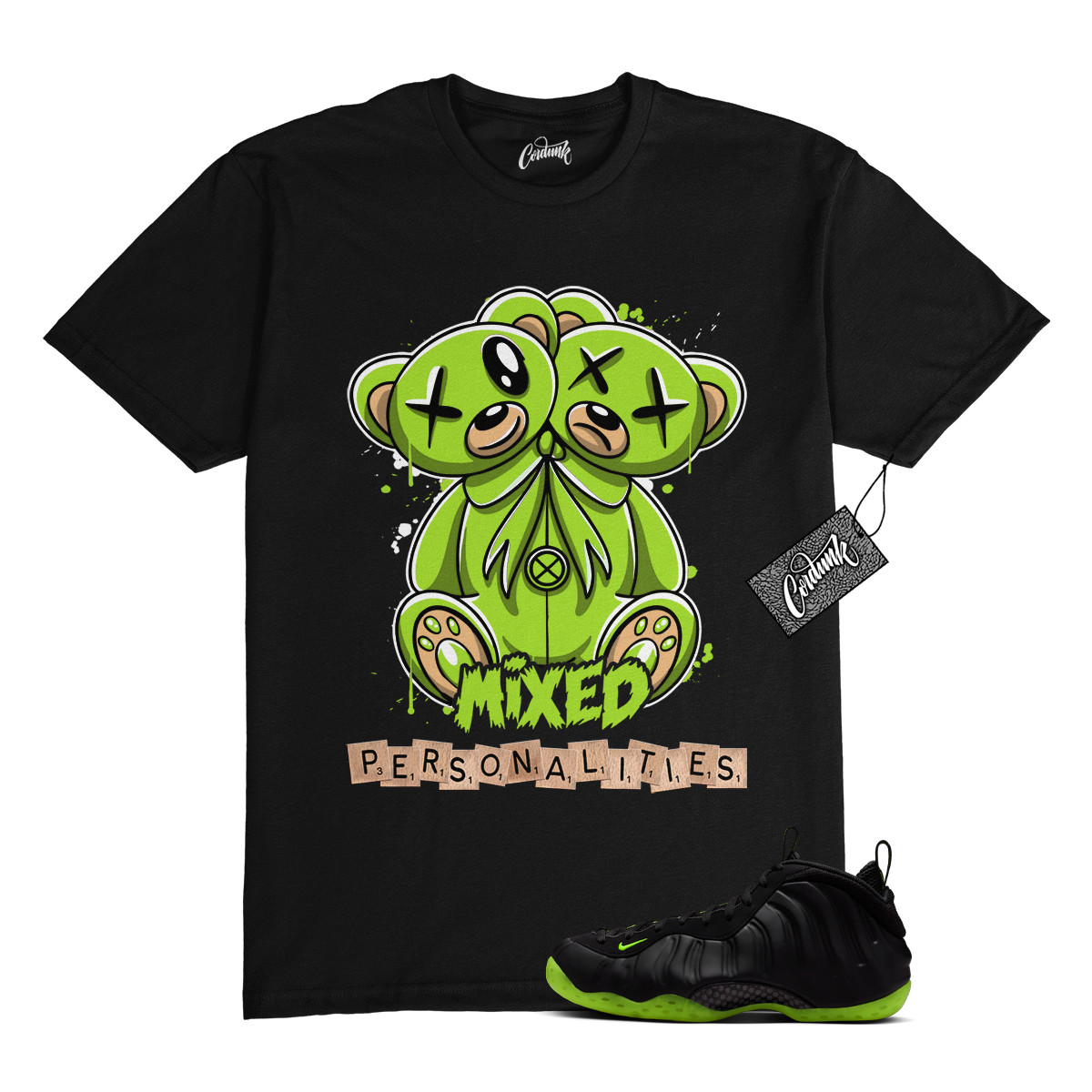 Foamposite Volt Black Air One T Shirt Match MIXED