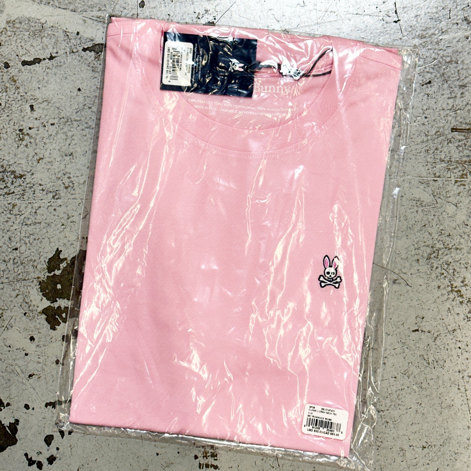 *NEW* Men Psycho Bunny CLASSIC CREW NECK TEE Romance Rose (B6U014F200 681) 👍