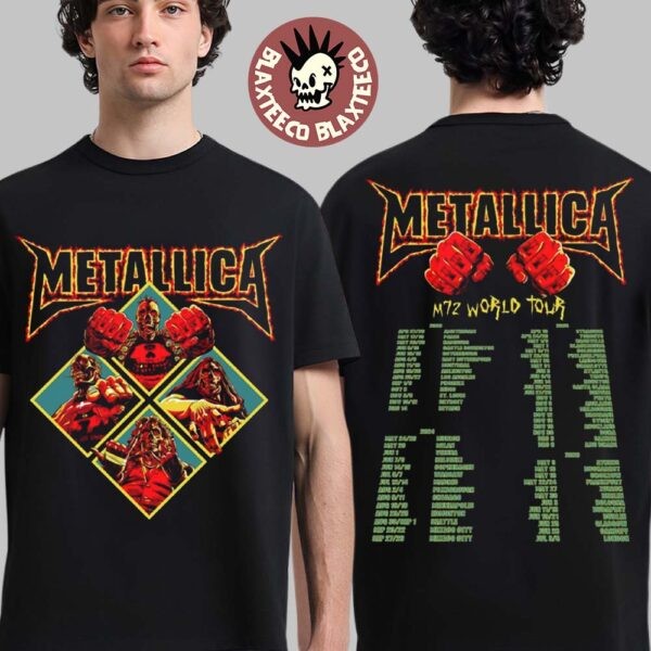 1Metallica M72 Secret E Store M72 World Tour Skeleton Diamond T-Shirt