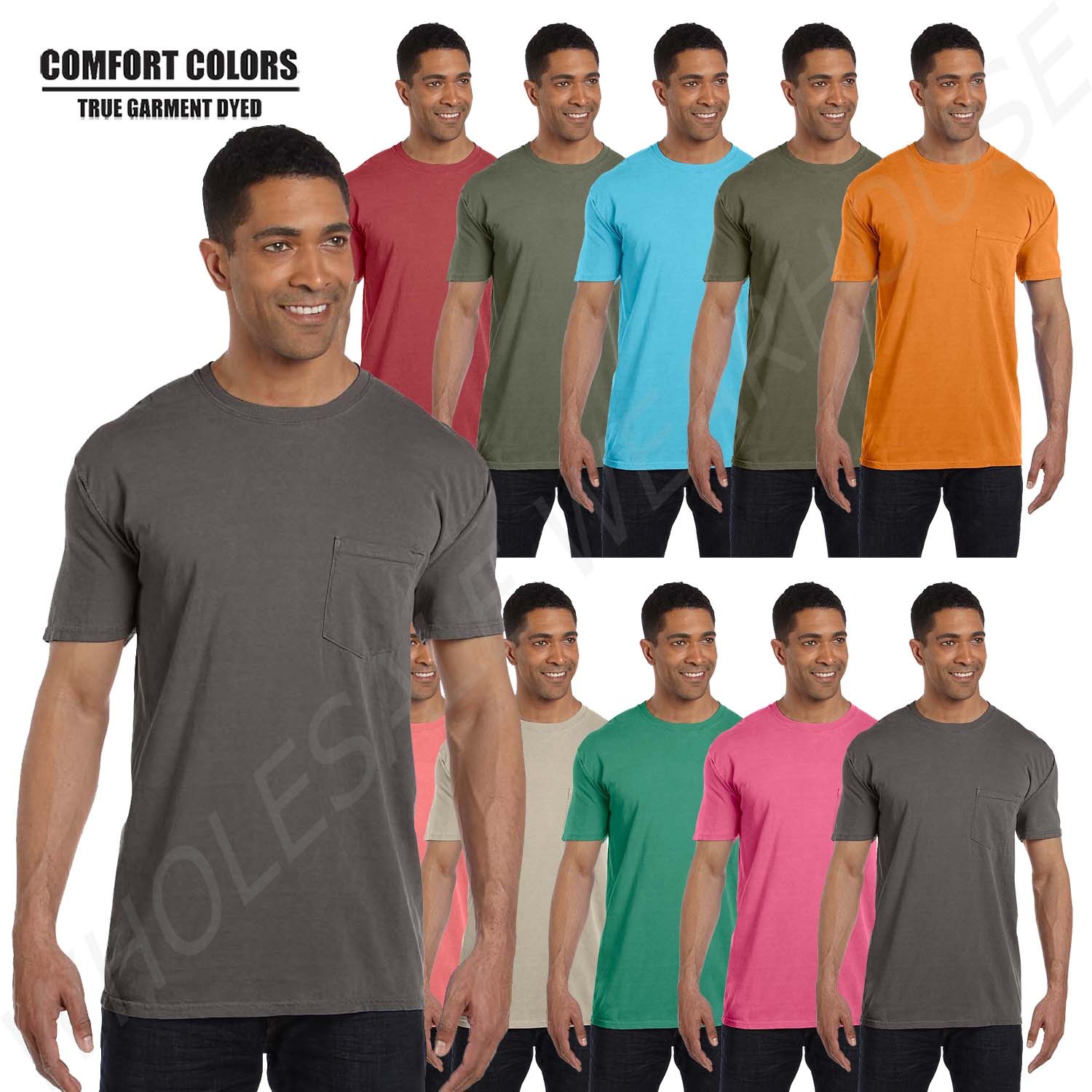 Comfort Colors 6.1 oz. Garment Dyed Pocket T-Shirt S-3XL M-6030CC