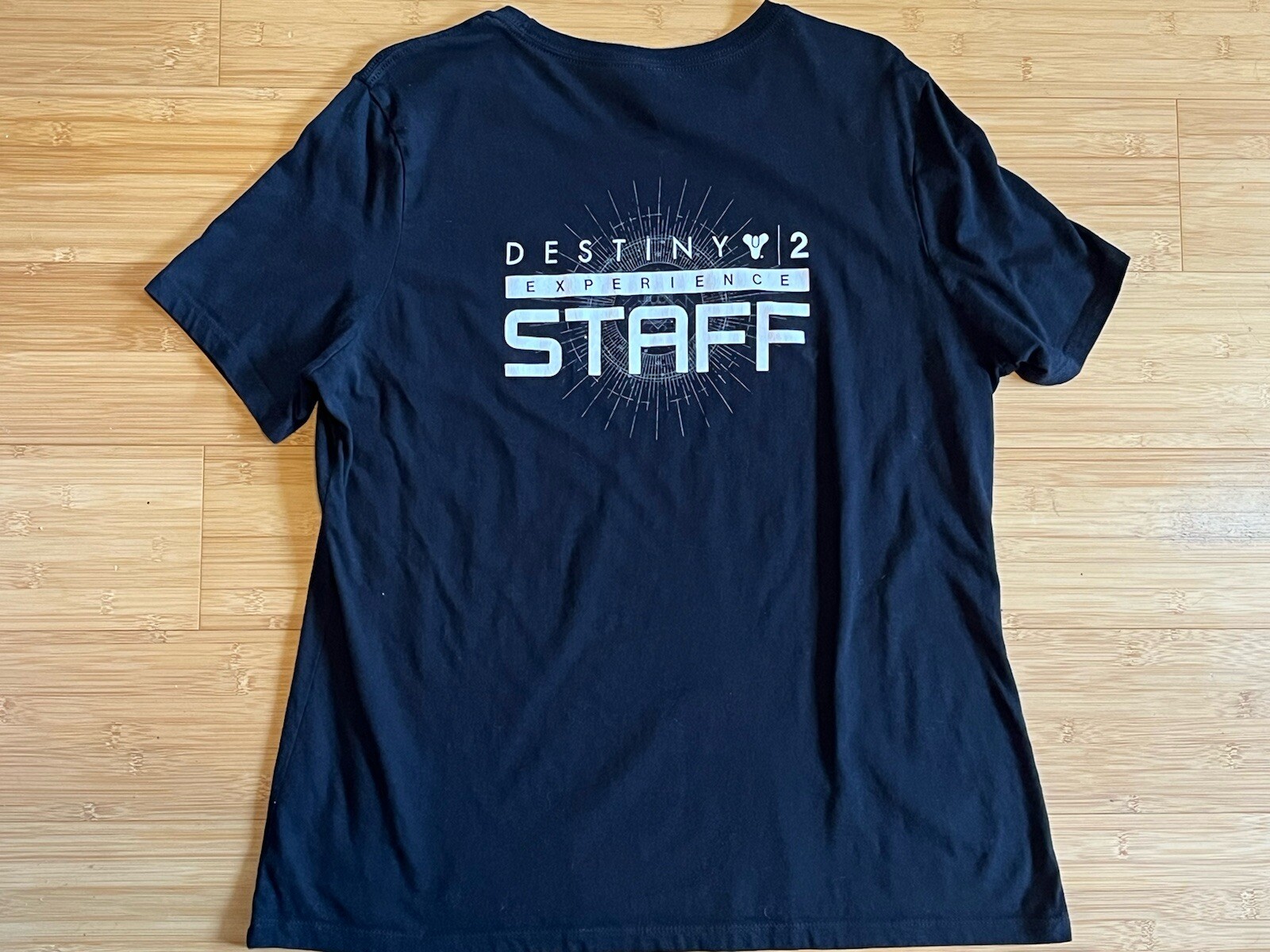 Men’s Medium Destiny 2 Bungie Video Games Experience Staff Black Cotton T Shirt