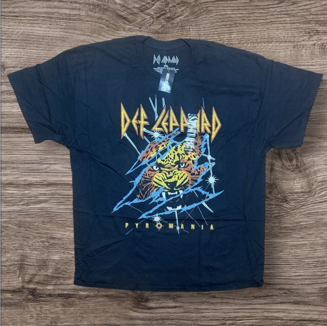Def Leppard Pyromania Black T-Shirt Size 2X-Large