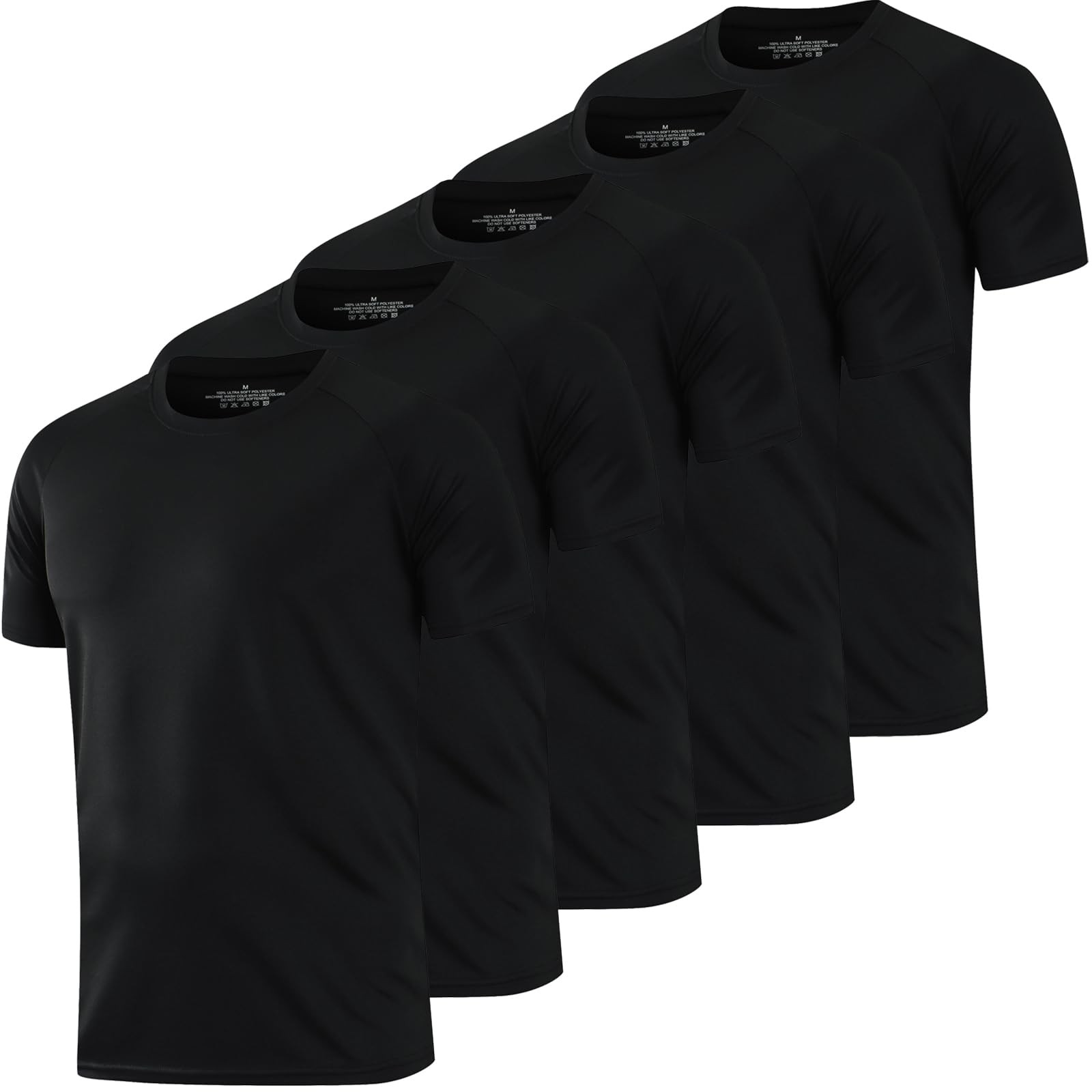 HovSiyla 5 Pack Running Shirts Men Sport Tops Dry Fit Gym Wicking Athletic T …