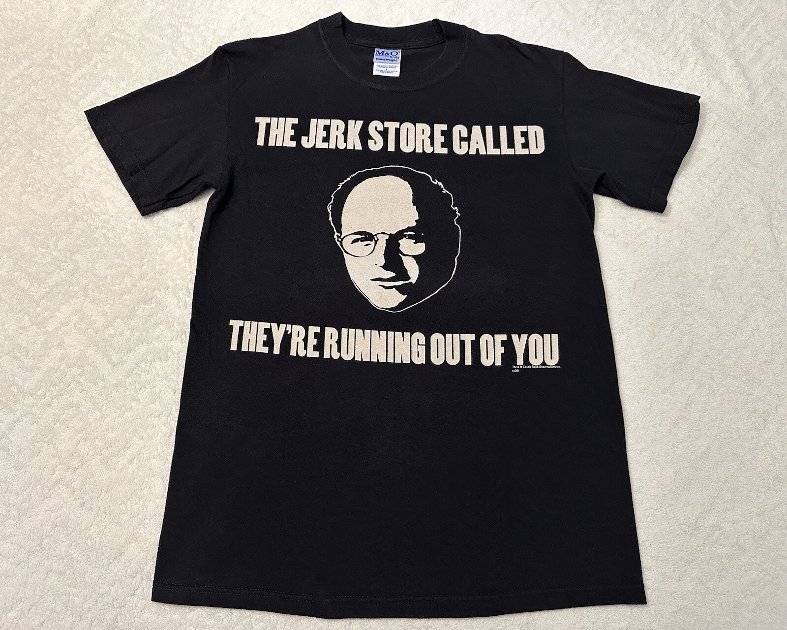 Vintage 2000s Y2K George Costanza Seinfeld TV Show Jerk Store Joke T-Shirt S NEW
