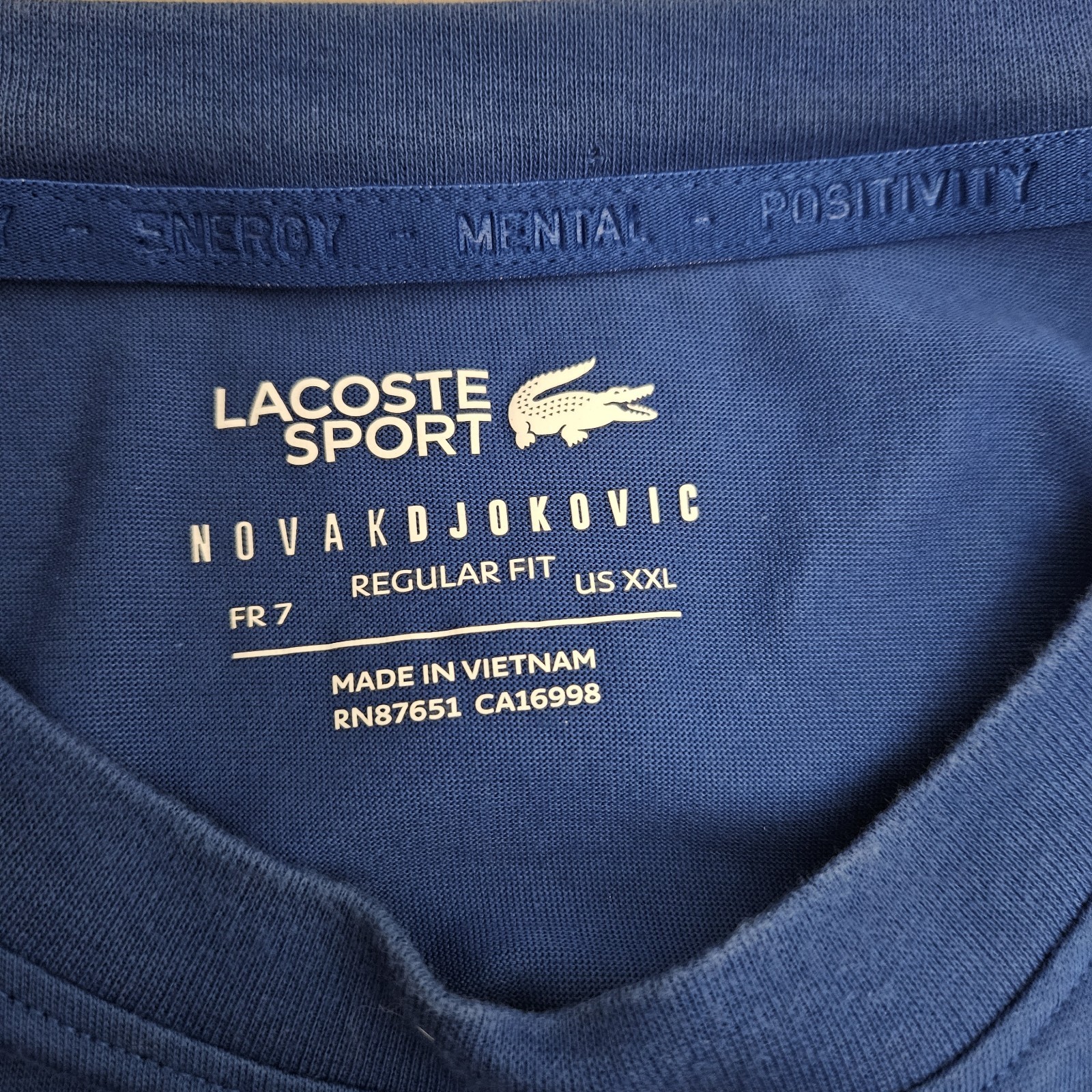 Lacoste Sport x Novak Djokovic Colab Men’s Tennis Graphic Tee Shirt