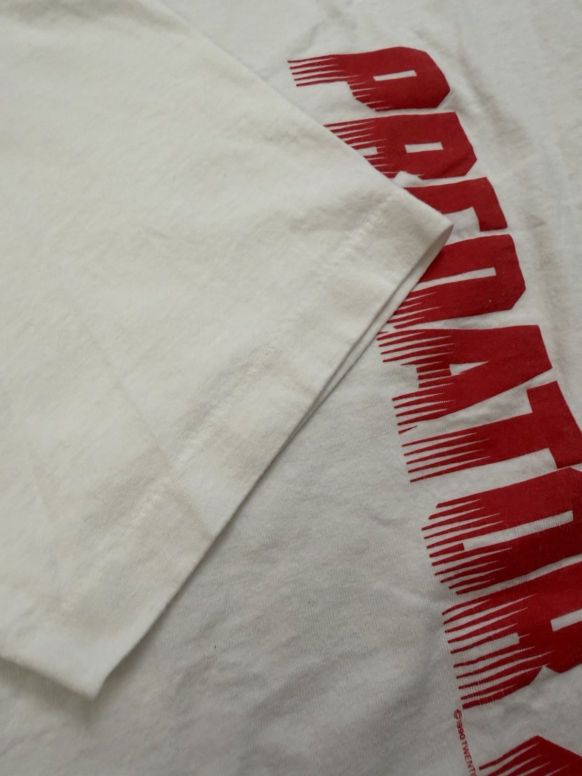 Vintage Predator 2 Movie Promo Shirt Adult XL 1990 Danny Glover Alien White Tee