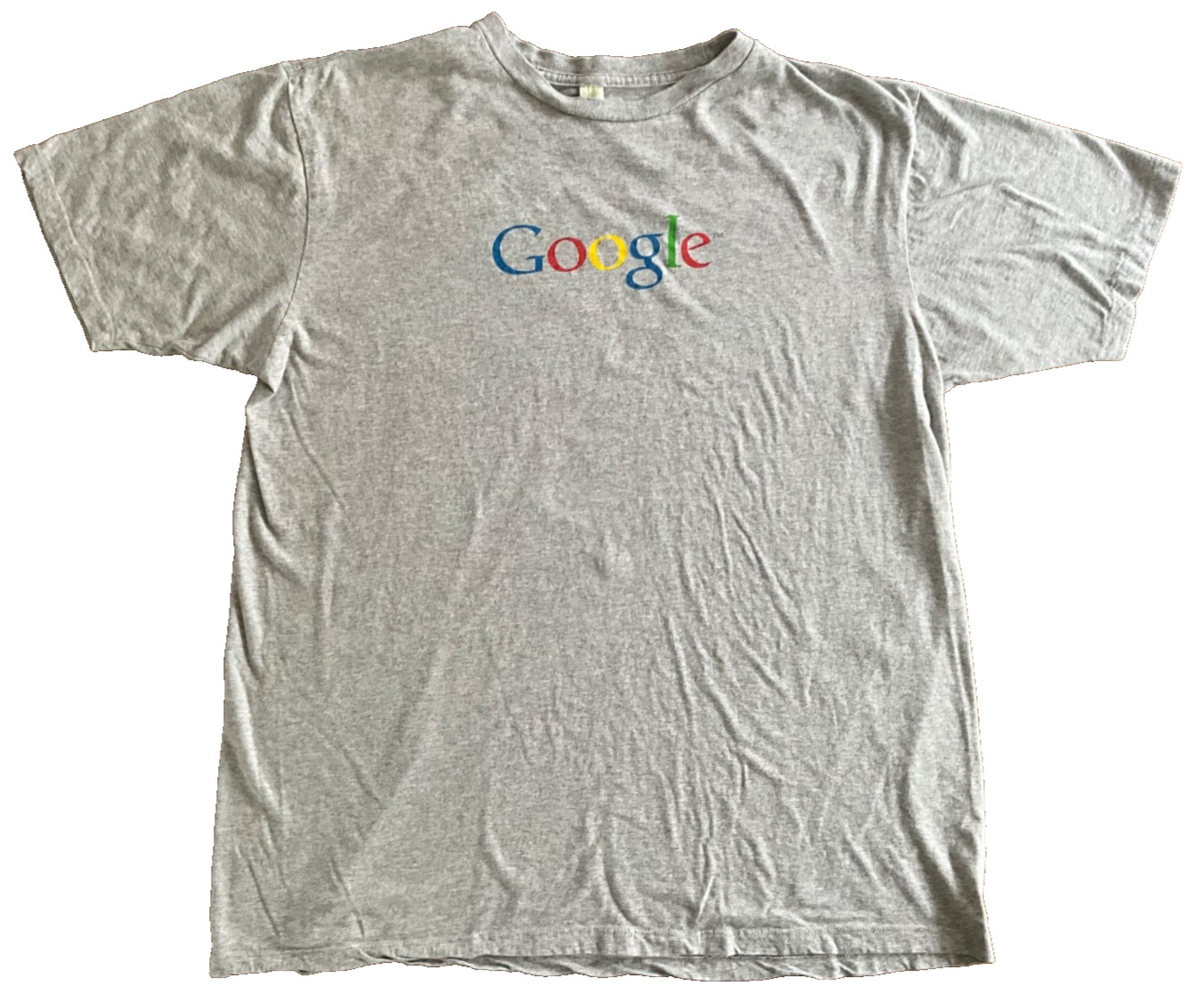Vintage Google Search Logo T-Shirt Large Gray Organic Cotton econscious Promo