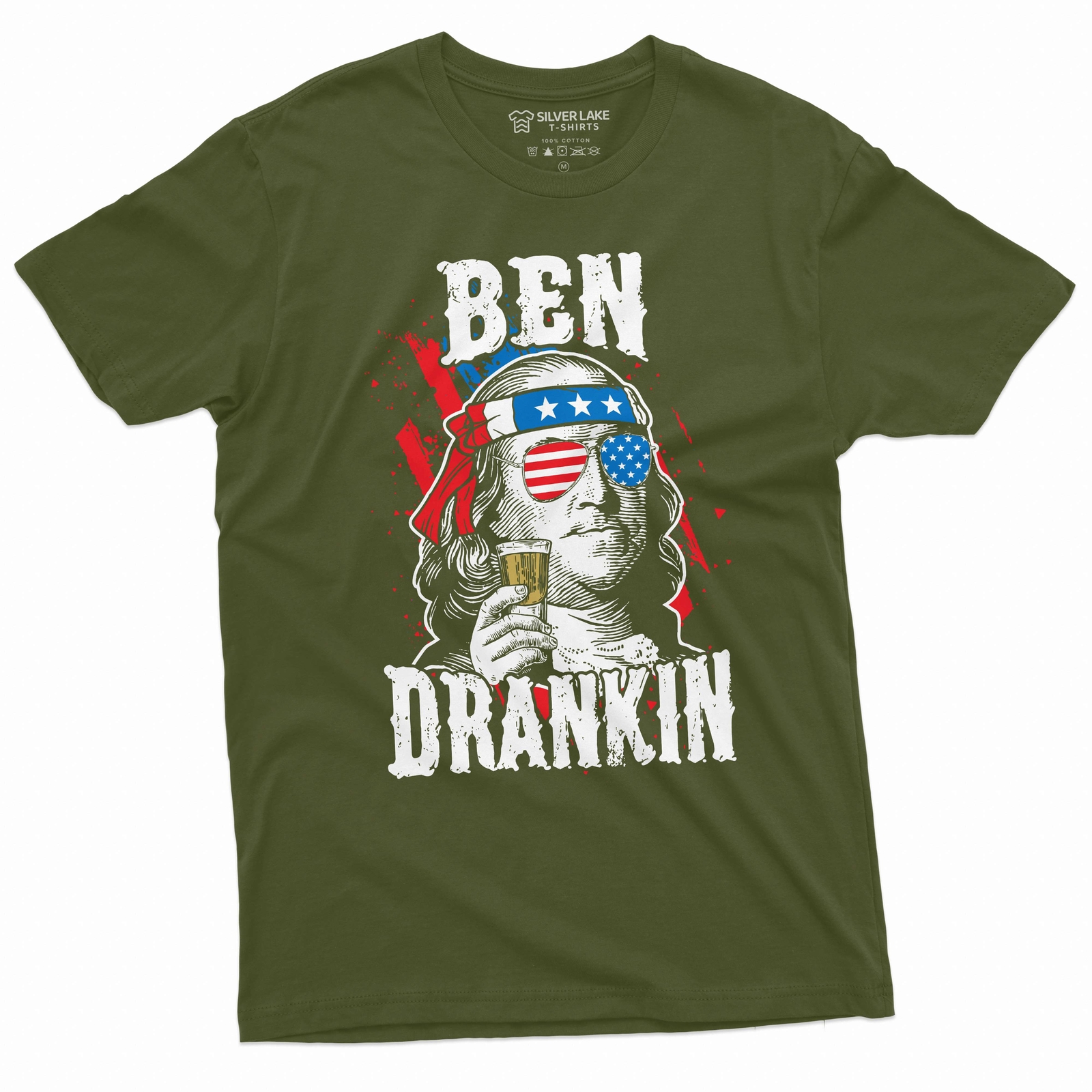 Funny Drinking Ben Drankin Tee shirt Benjamin Franklin USA 4th of July shirt