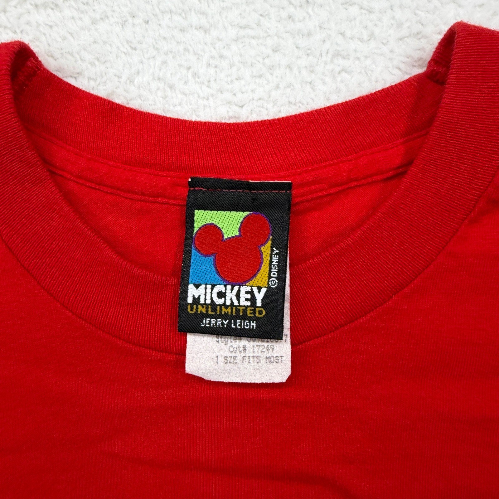 Vintage Mickey Unlimited Jerry Leigh Red Disney T Shirt Mickey Minnie Couples