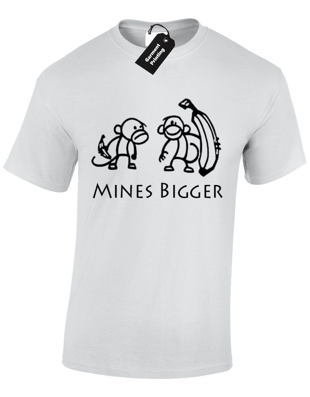 Mines Bigger Funny Monkey Design Top Joke Nice Unisex T-Shirt